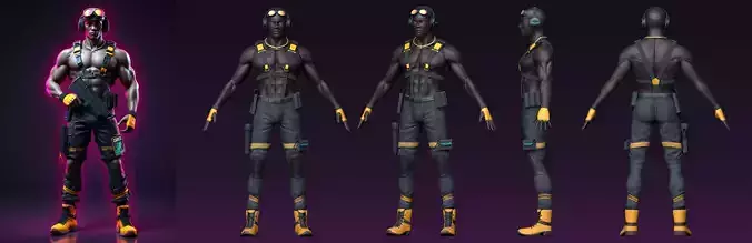 Tactical Soldier 3D Character Game-Ready Model