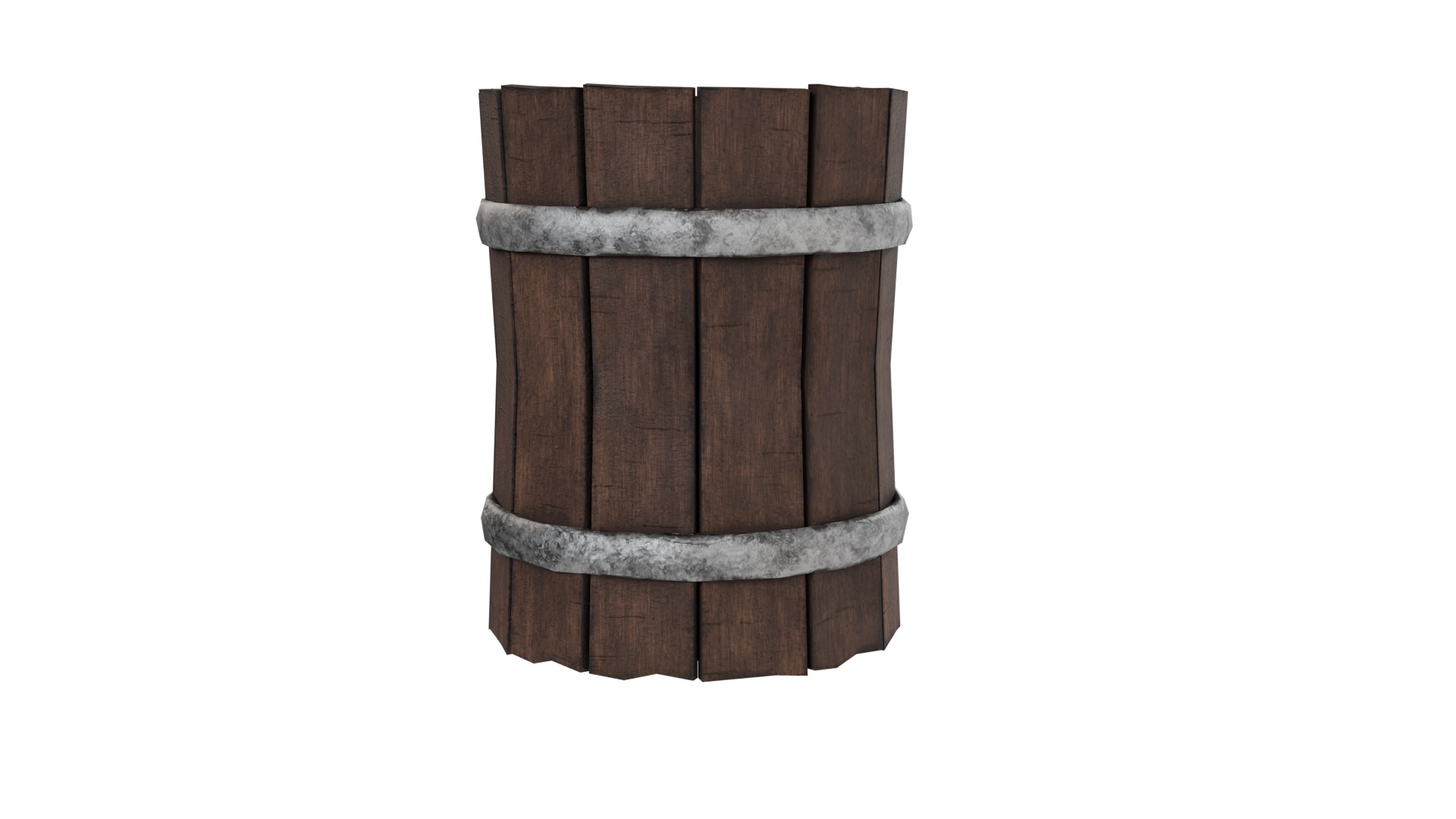 Medieval Wooden Tankard Game Ready Low Poly Prop Low-poly 3D model_4