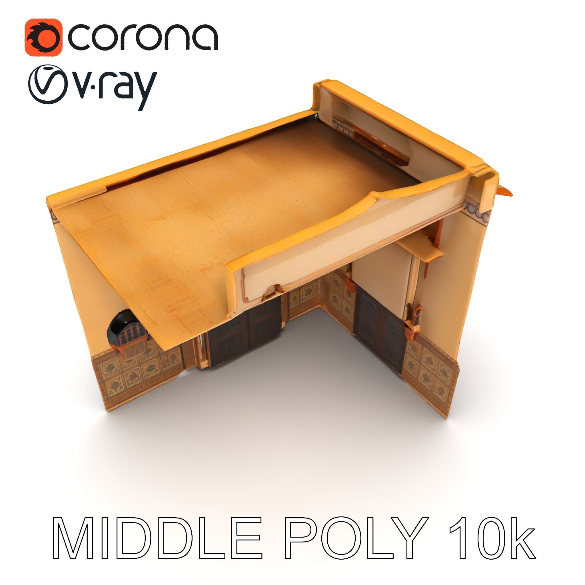 Ornate Arabic Architecture Model Pack Low-poly 3D model_11