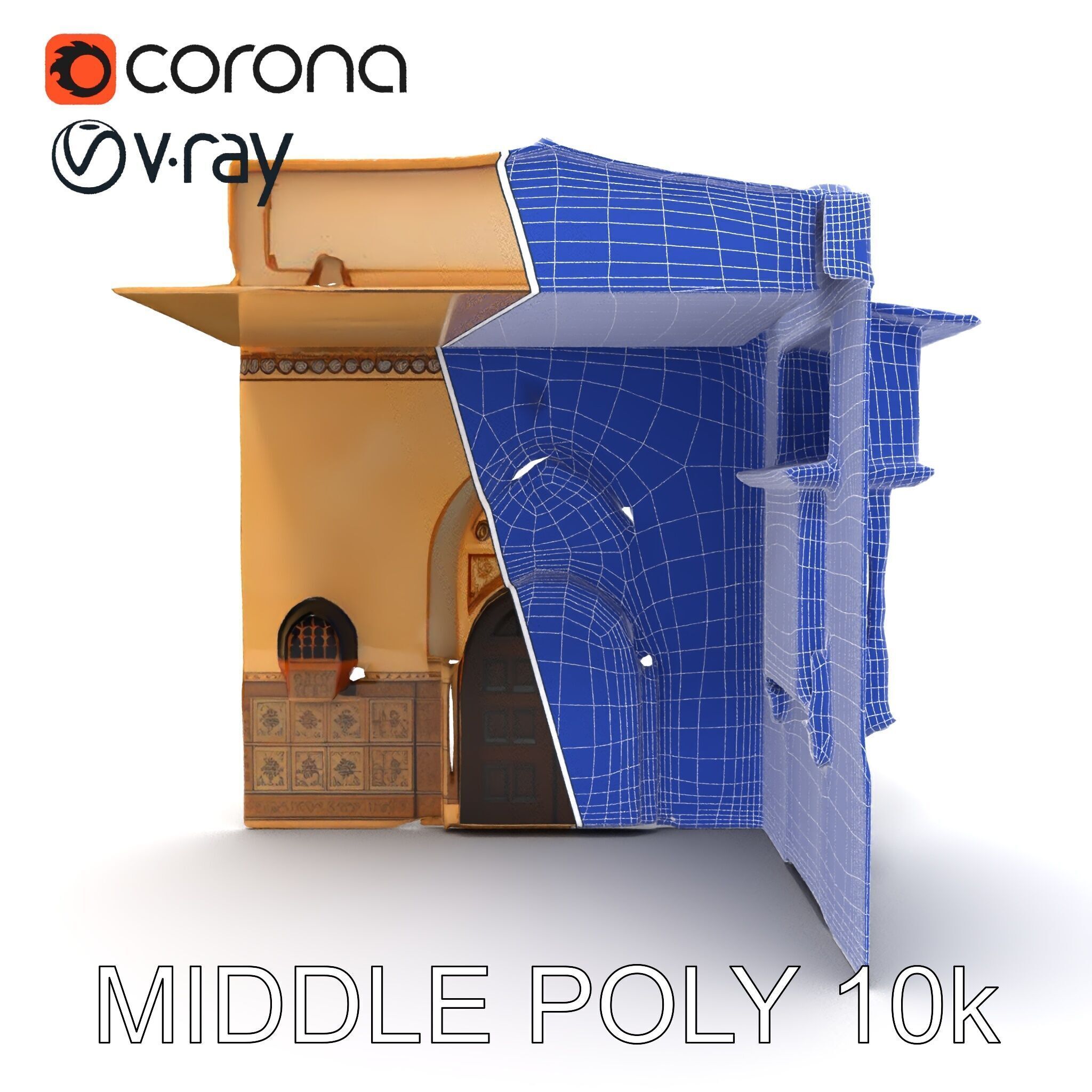 Ornate Arabic Architecture Model Pack Low-poly 3D model_16