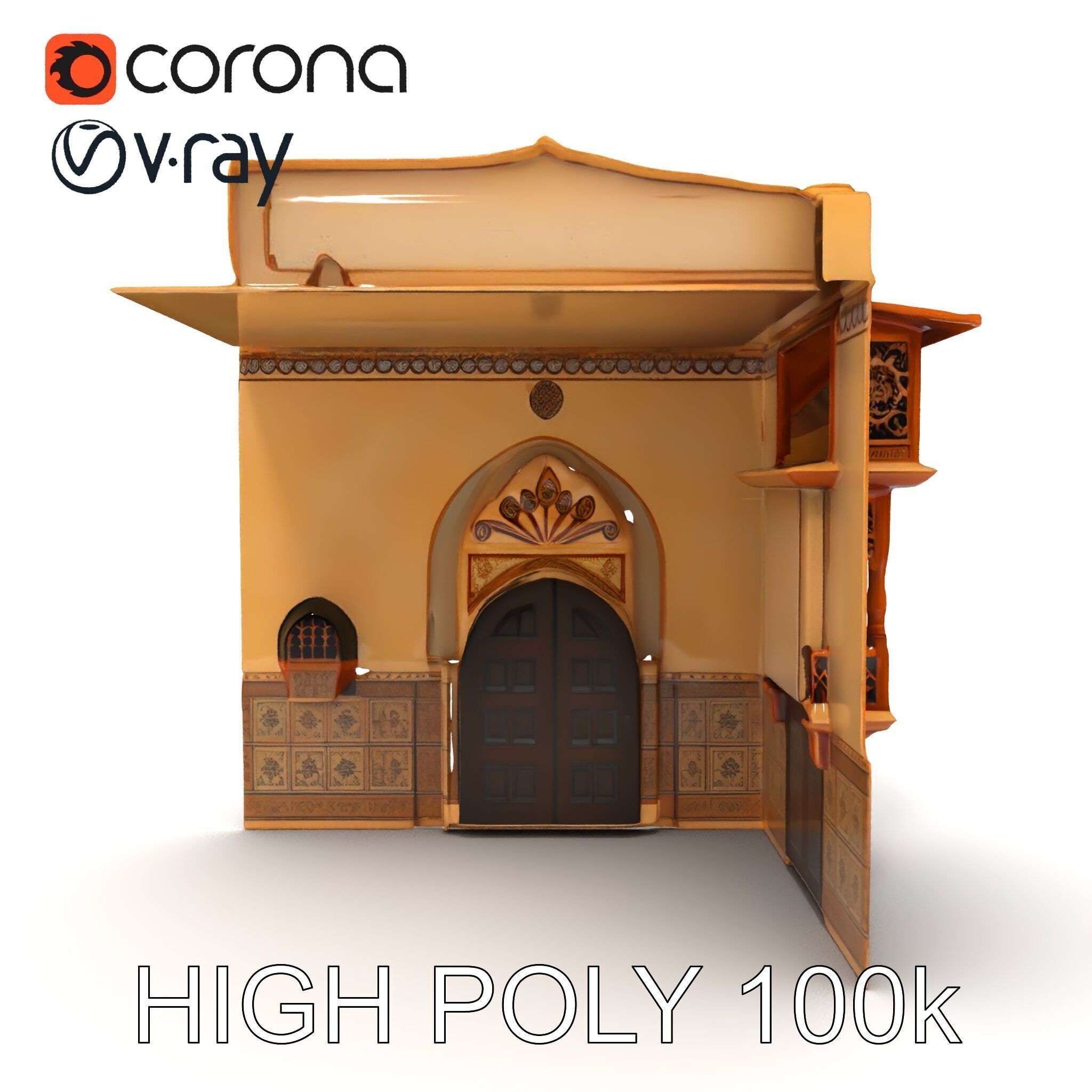 Ornate Arabic Architecture Model Pack Low-poly 3D model_8
