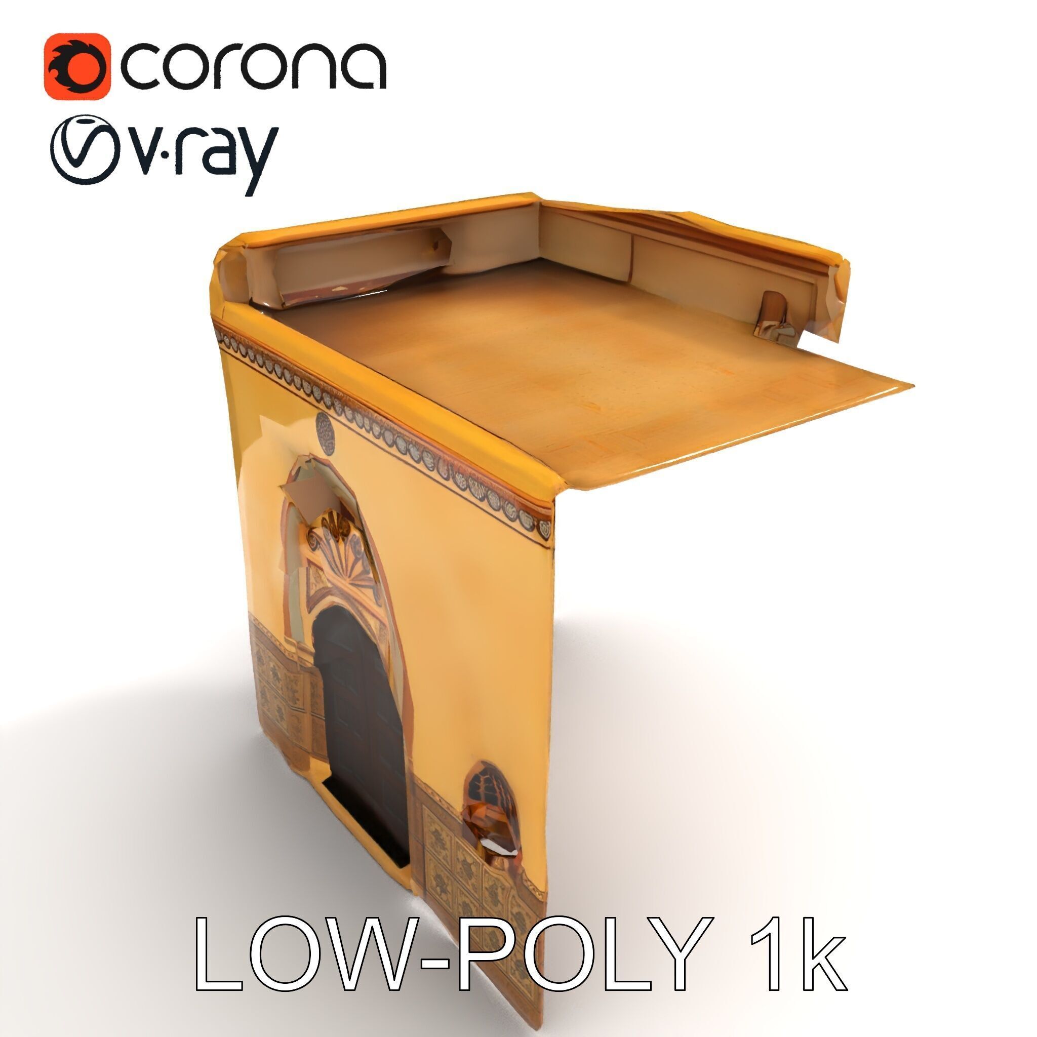 Ornate Arabic Architecture Model Pack Low-poly 3D model_34