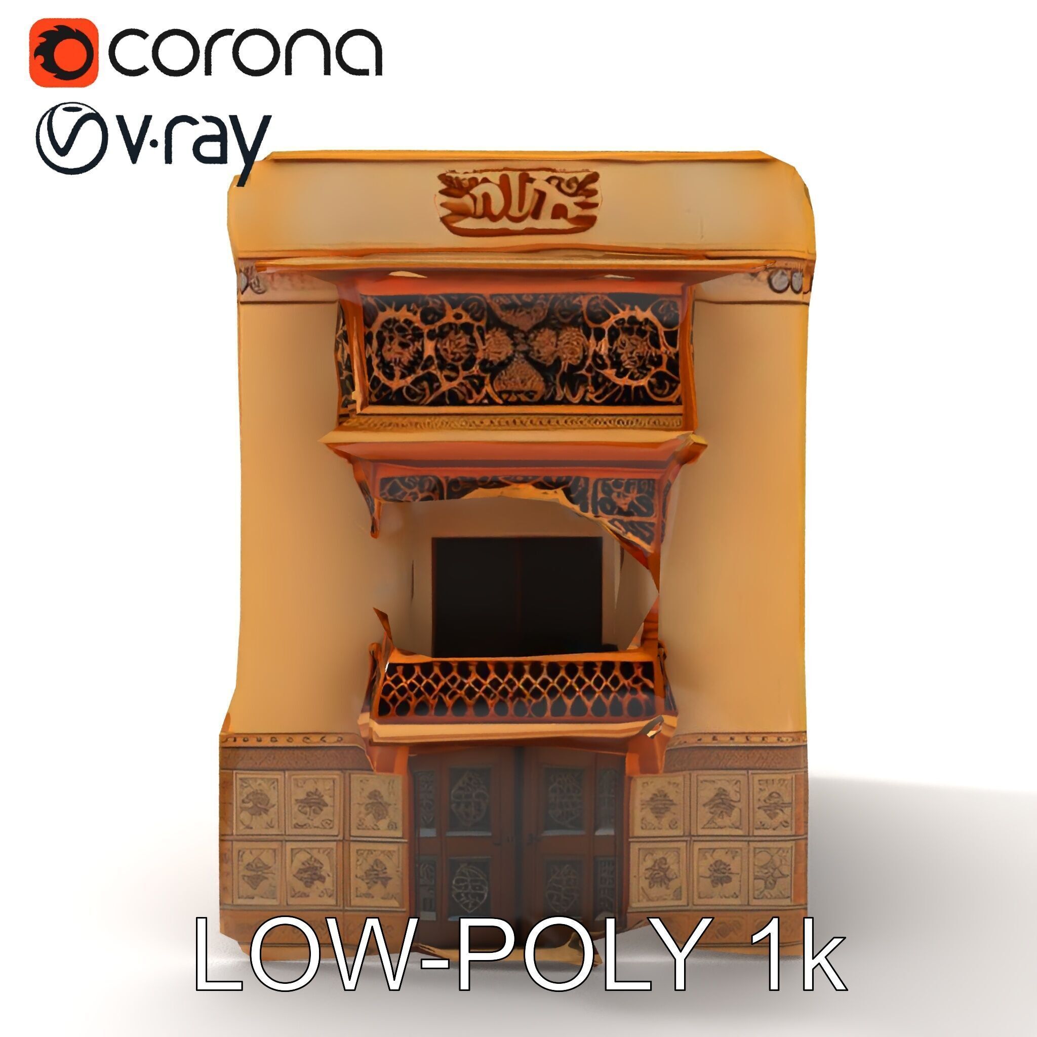 Ornate Arabic Architecture Model Pack Low-poly 3D model_7