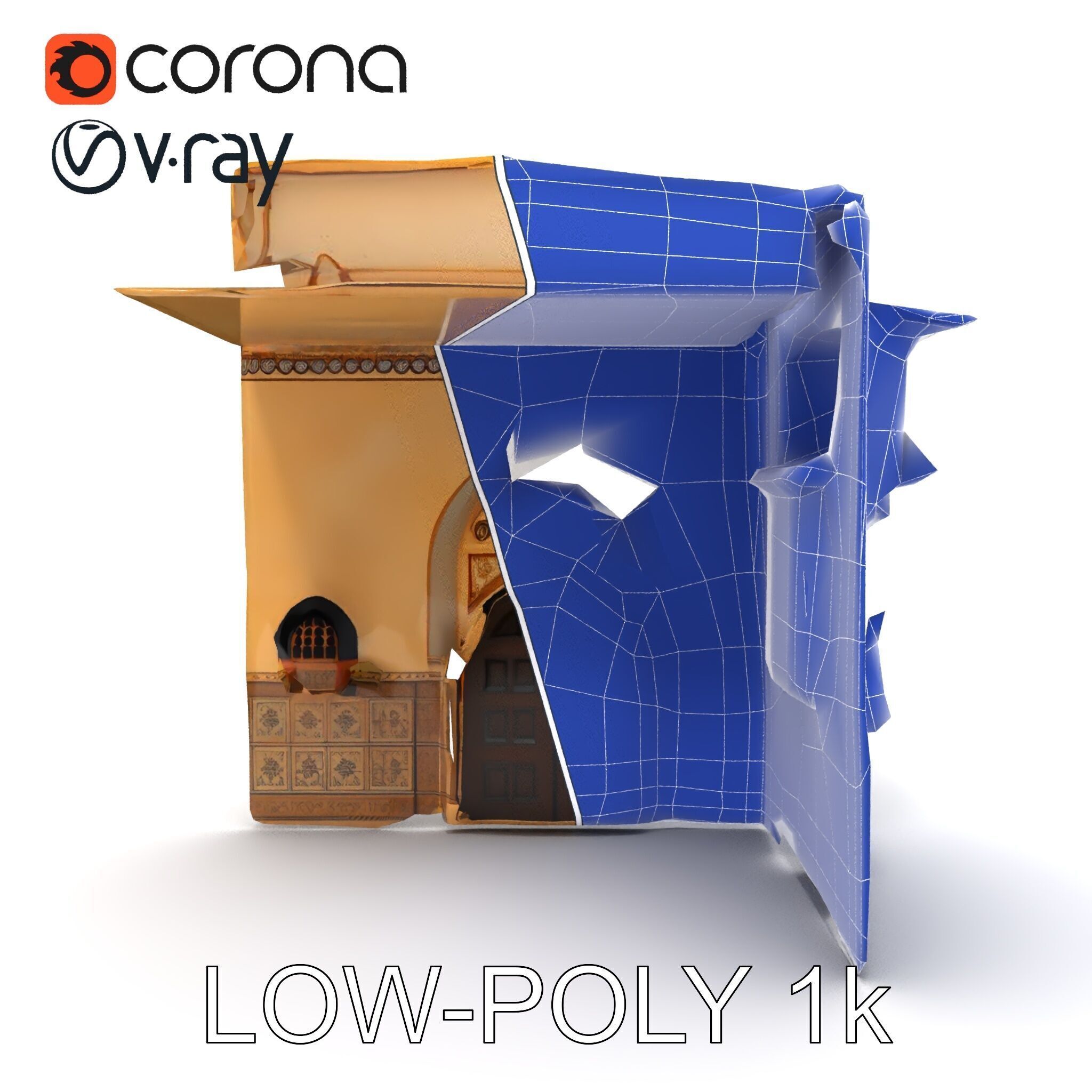 Ornate Arabic Architecture Model Pack Low-poly 3D model_12