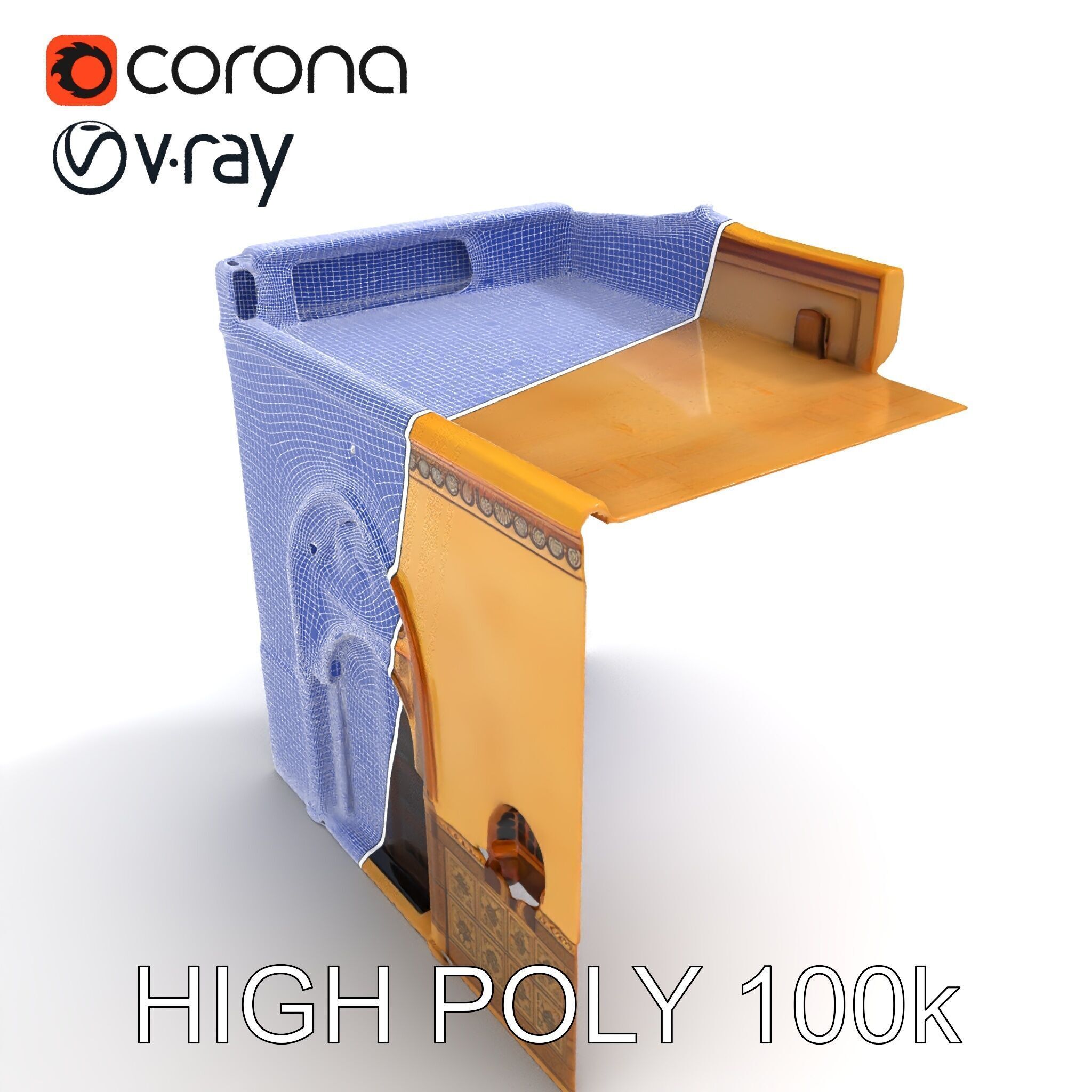 Ornate Arabic Architecture Model Pack Low-poly 3D model_23