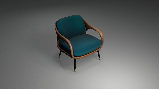 Mid-Century Modern Armchair 3D Model 3D model