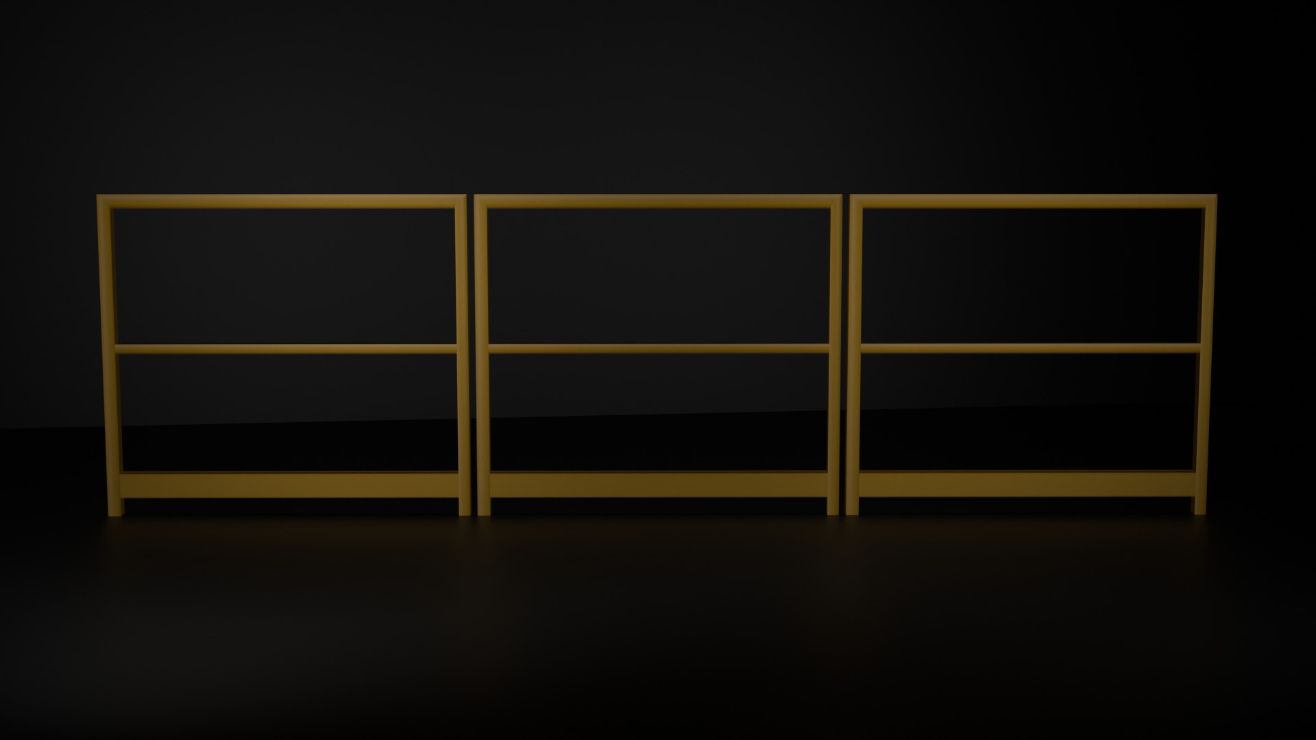 Industrial railing Low-poly 3D model_3