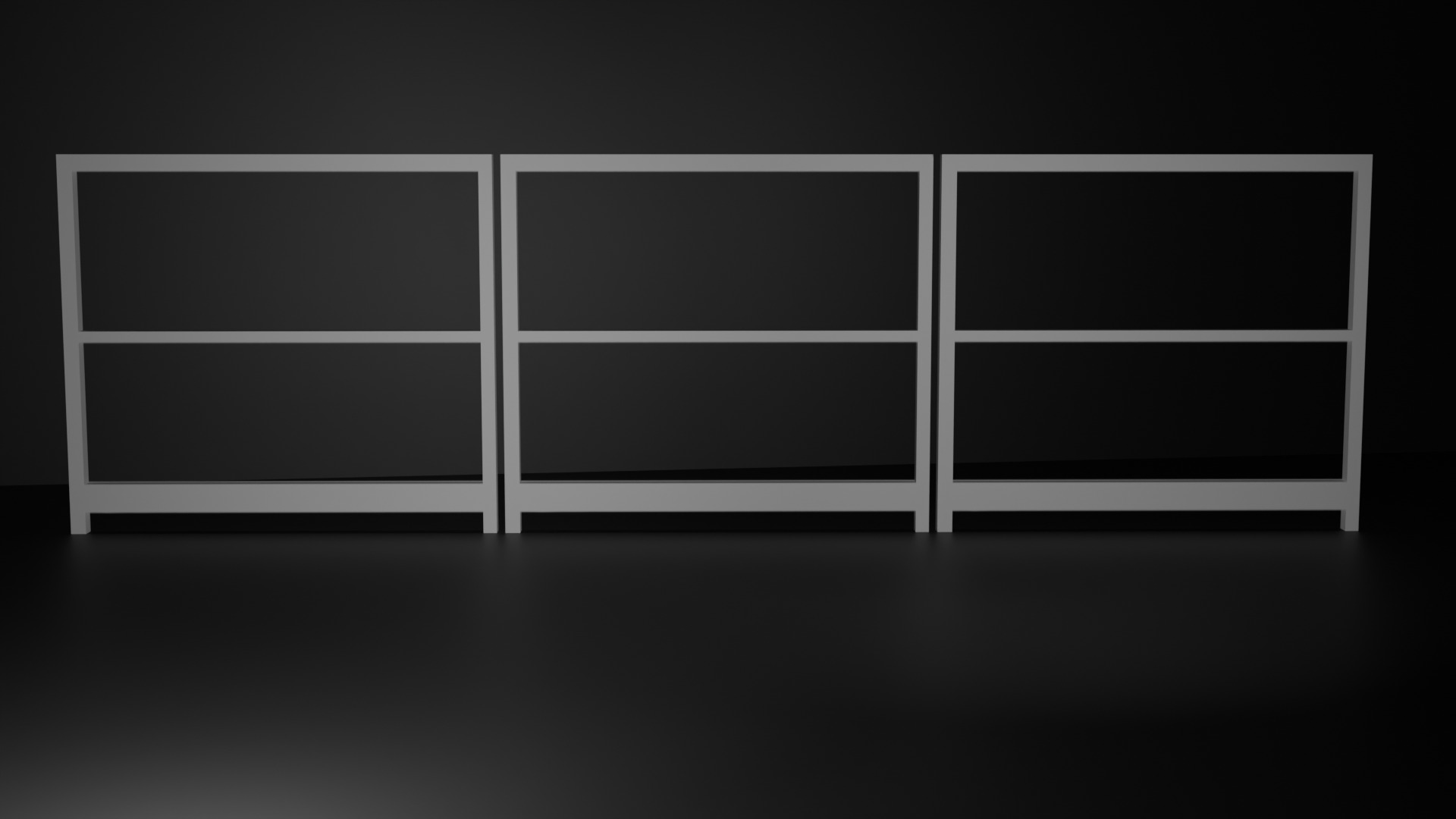 Industrial railing Low-poly 3D model_4