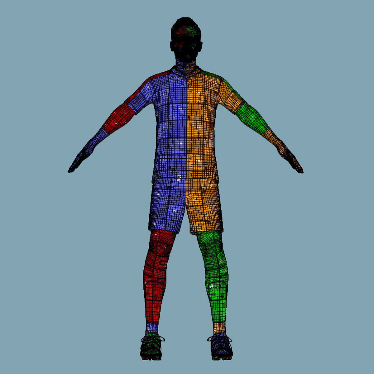 T-Pose Rigged Harry Kane Bayern Munich 24-25 3D model_8