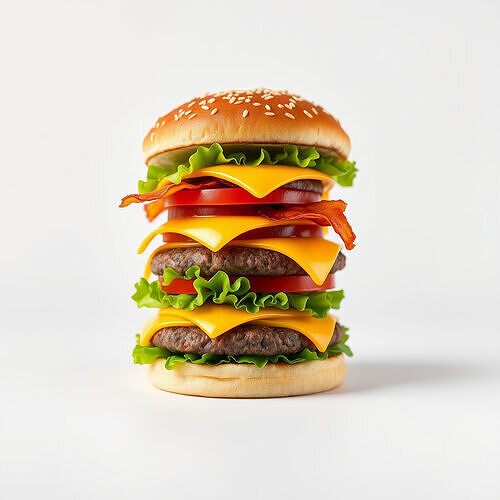 Double Cheeseburger Stack Model Pack Low-poly 3D model