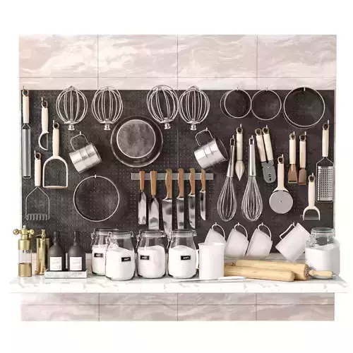 A set of kitchen utensils for both professional