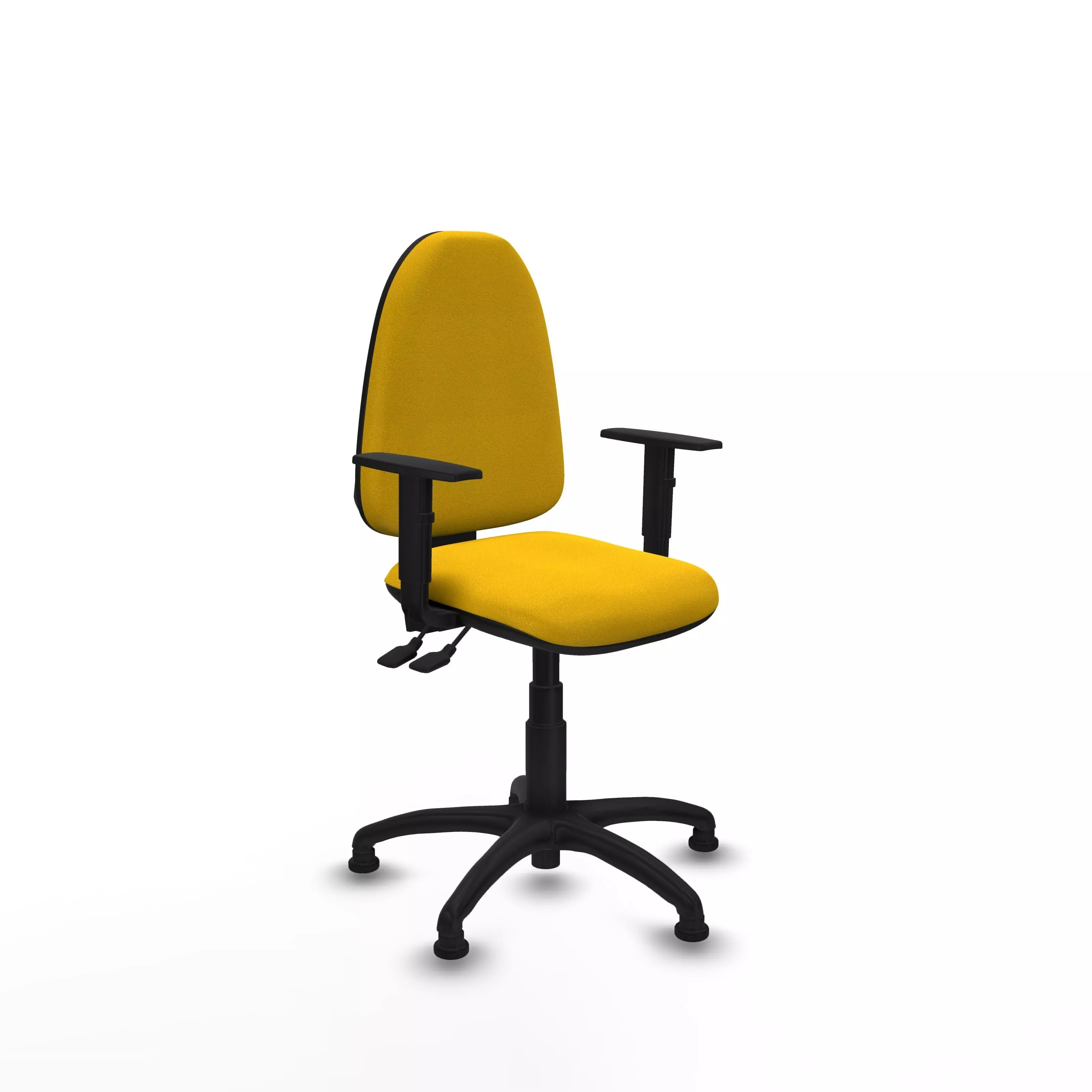 Modern Office Chair Low-poly 3D model_0