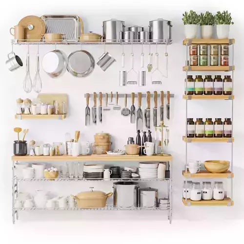 Kitchenware set with spices for kitchen or restaurant 5