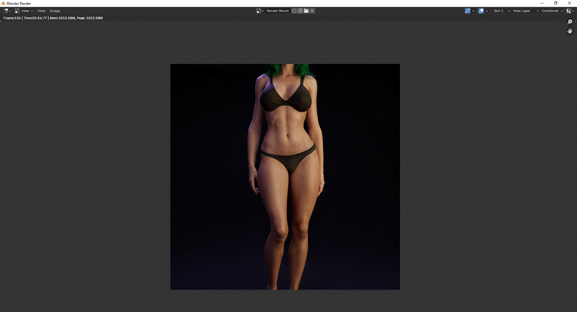 Emeralda Realistic Female Character  Low-poly 3D model_5
