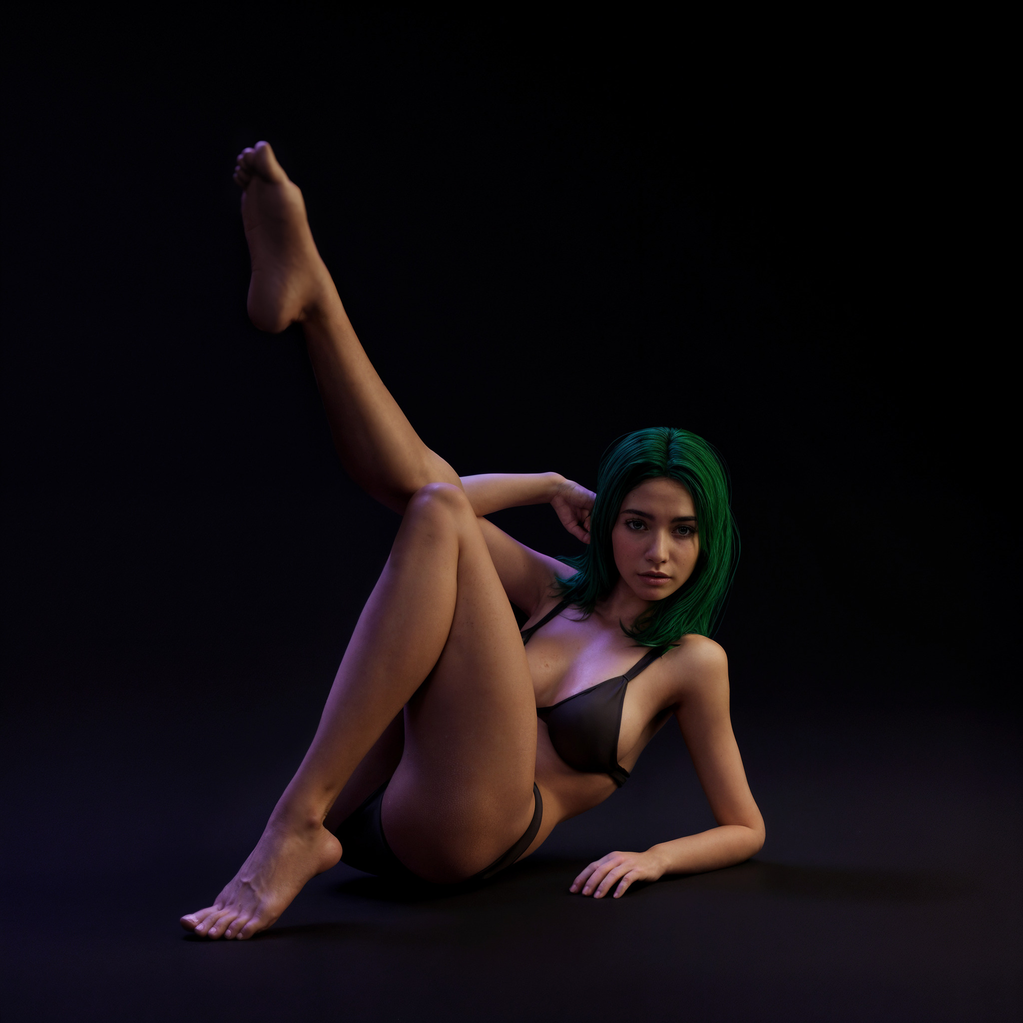 Emeralda Realistic Female Character  Low-poly 3D model_3