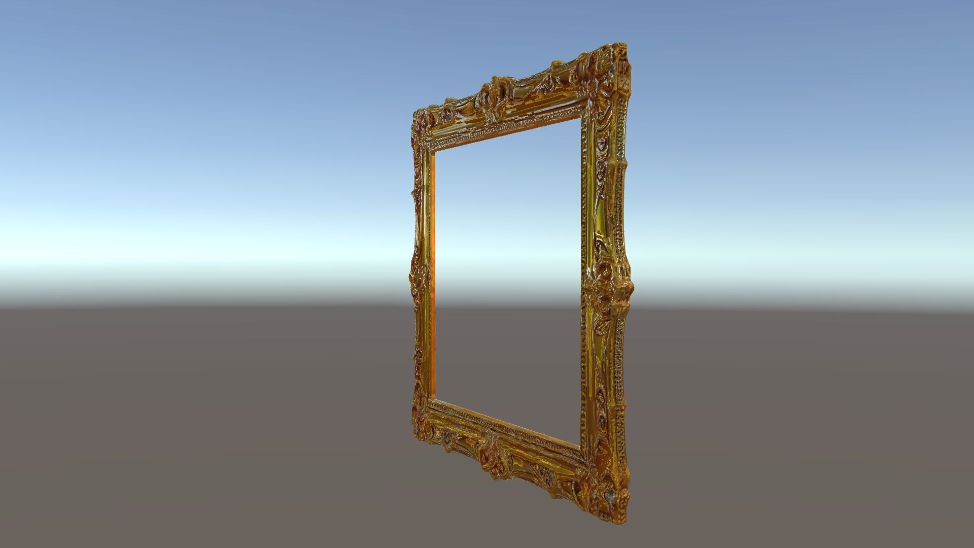 Baroque Gold Ornate Frame D Model Pack Low-poly 3D model_5