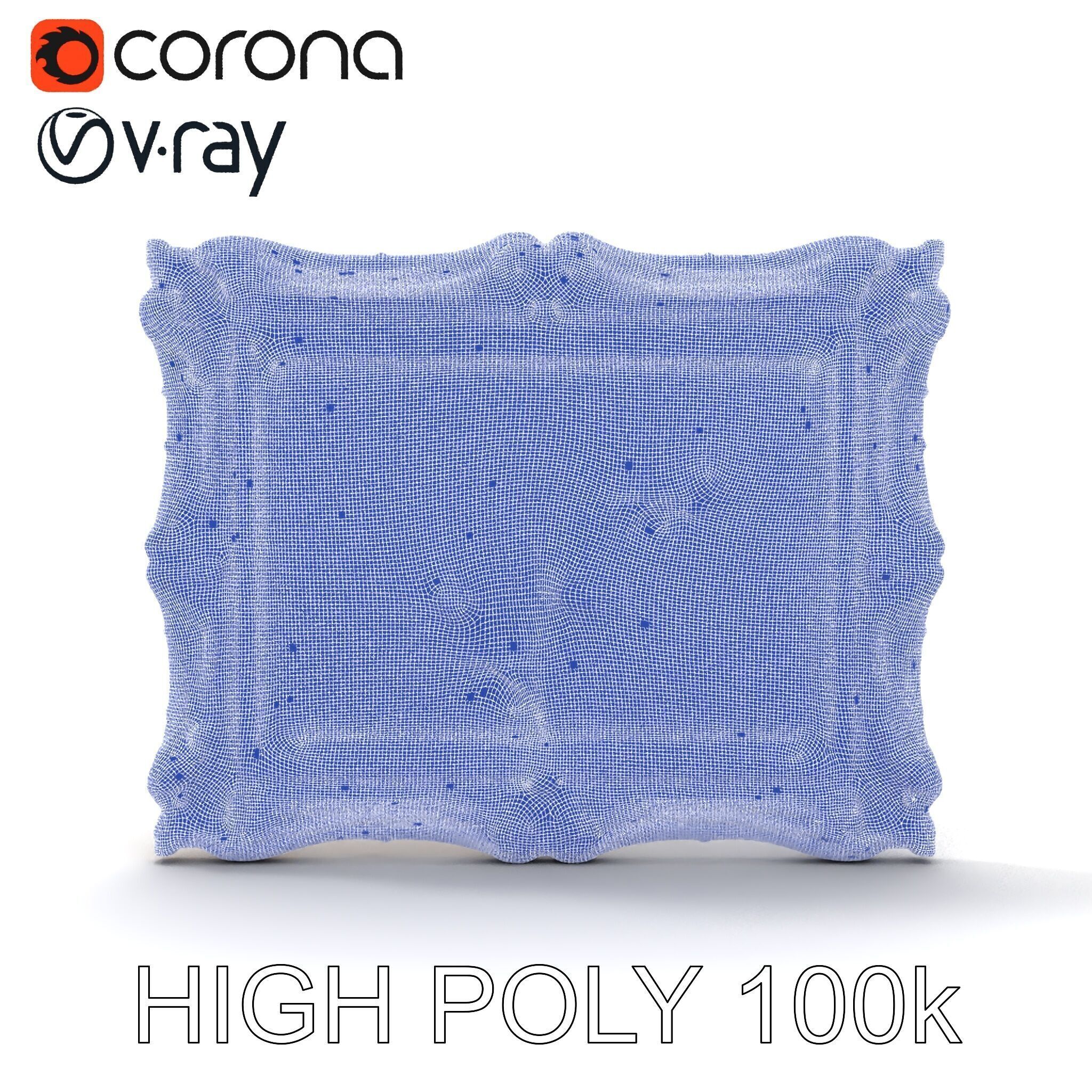 Vintage Ornate Frame with Floral Art Model Pack Low-poly 3D model_11