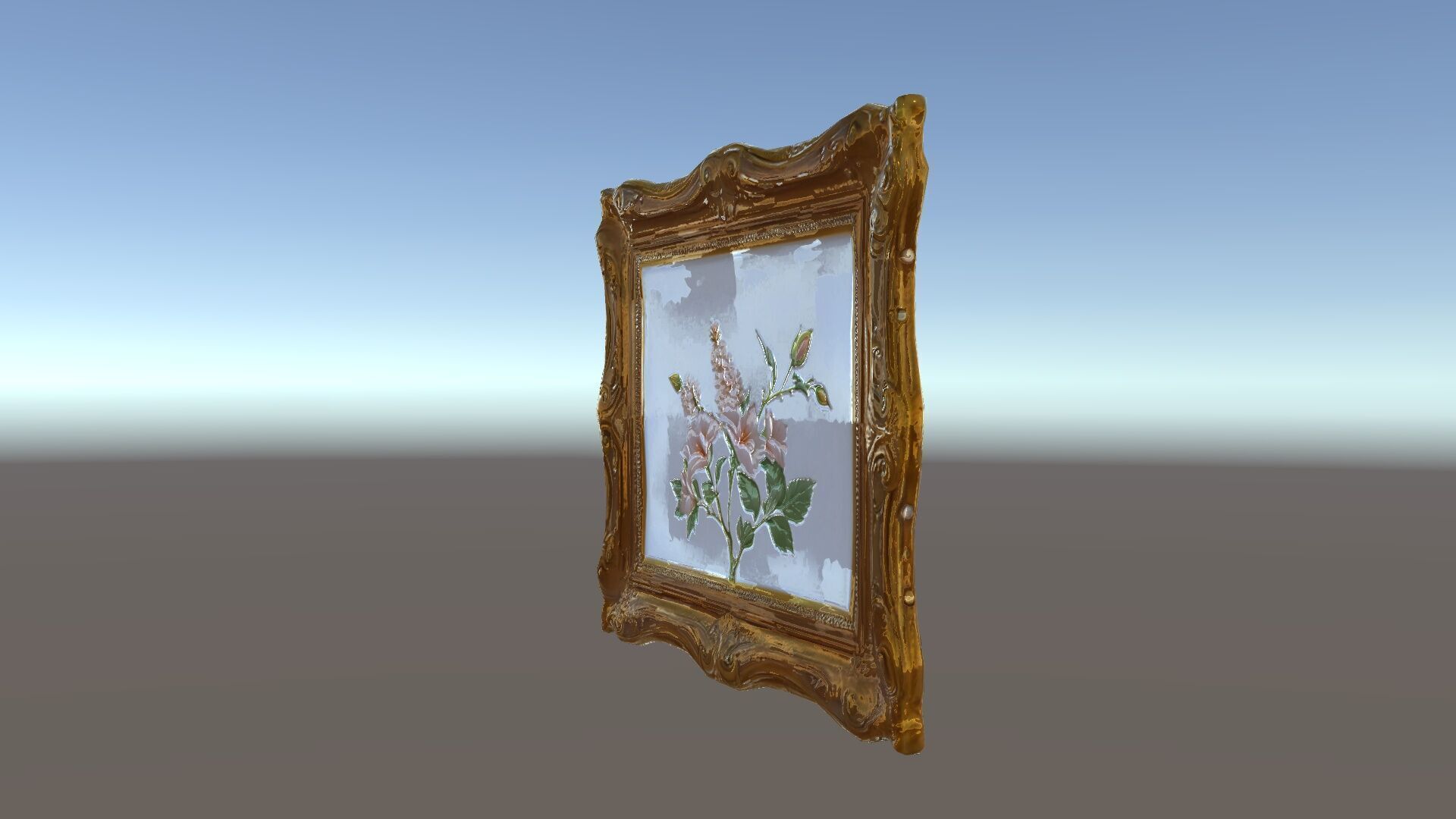 Vintage Ornate Frame with Floral Art Model Pack Low-poly 3D model_13