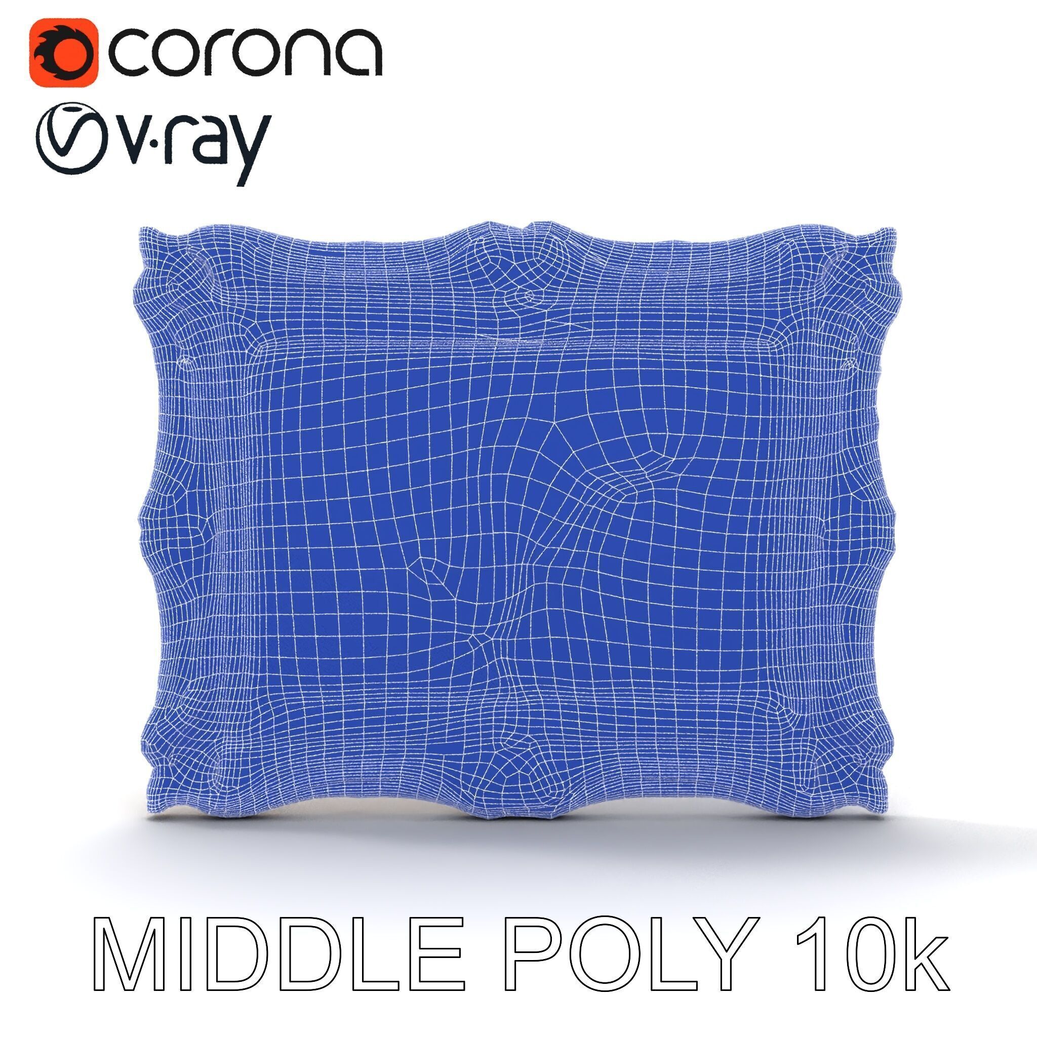 Vintage Ornate Frame with Floral Art Model Pack Low-poly 3D model_29