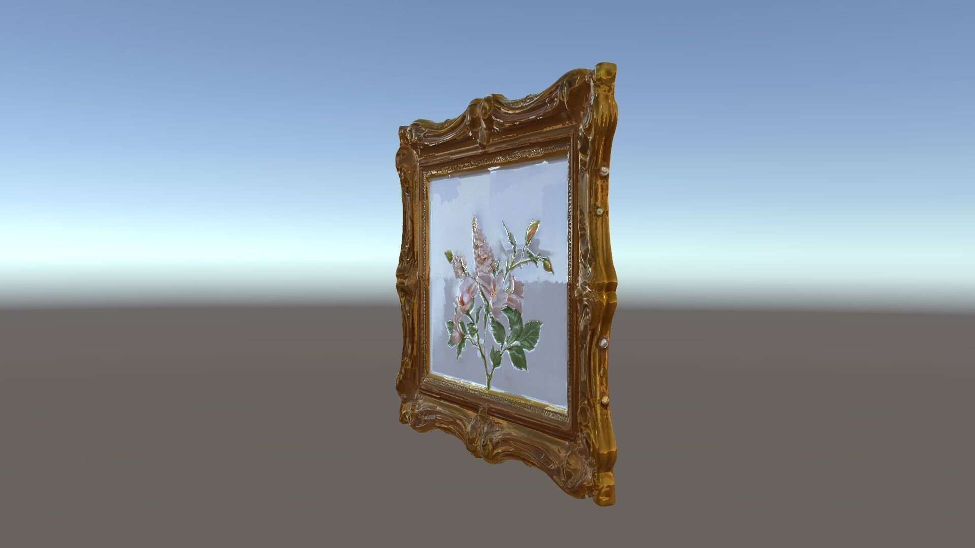 Vintage Ornate Frame with Floral Art Model Pack Low-poly 3D model_5