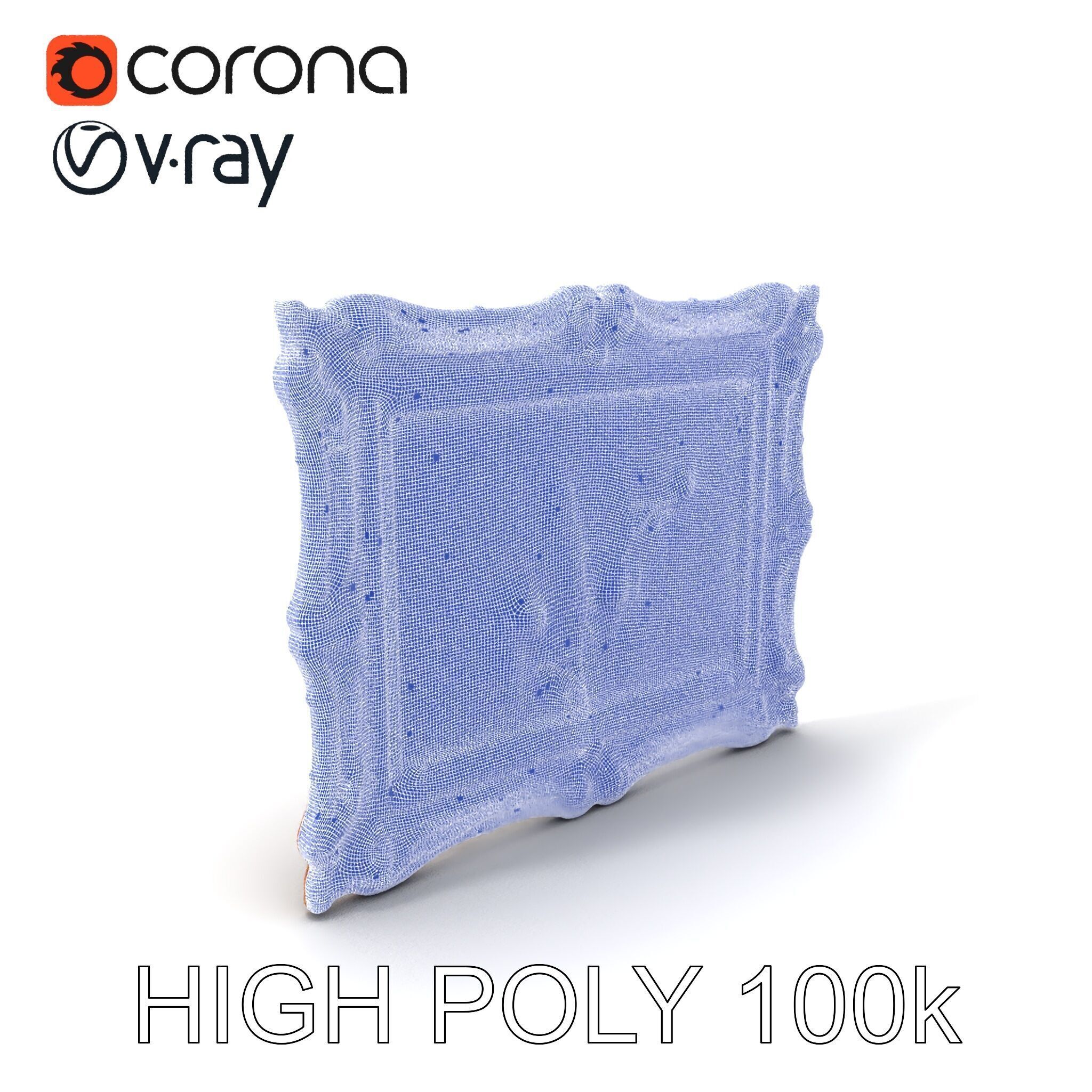 Vintage Ornate Frame with Floral Art Model Pack Low-poly 3D model_3