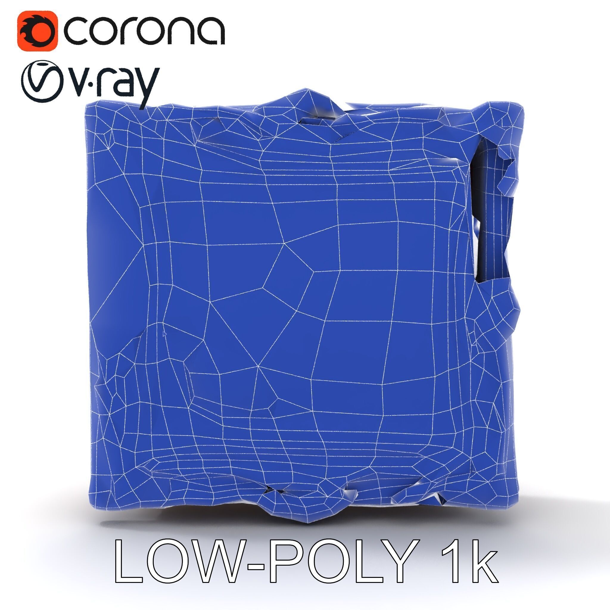 Baroque Ornate Picture Frame Model Pack Low-poly 3D model_15