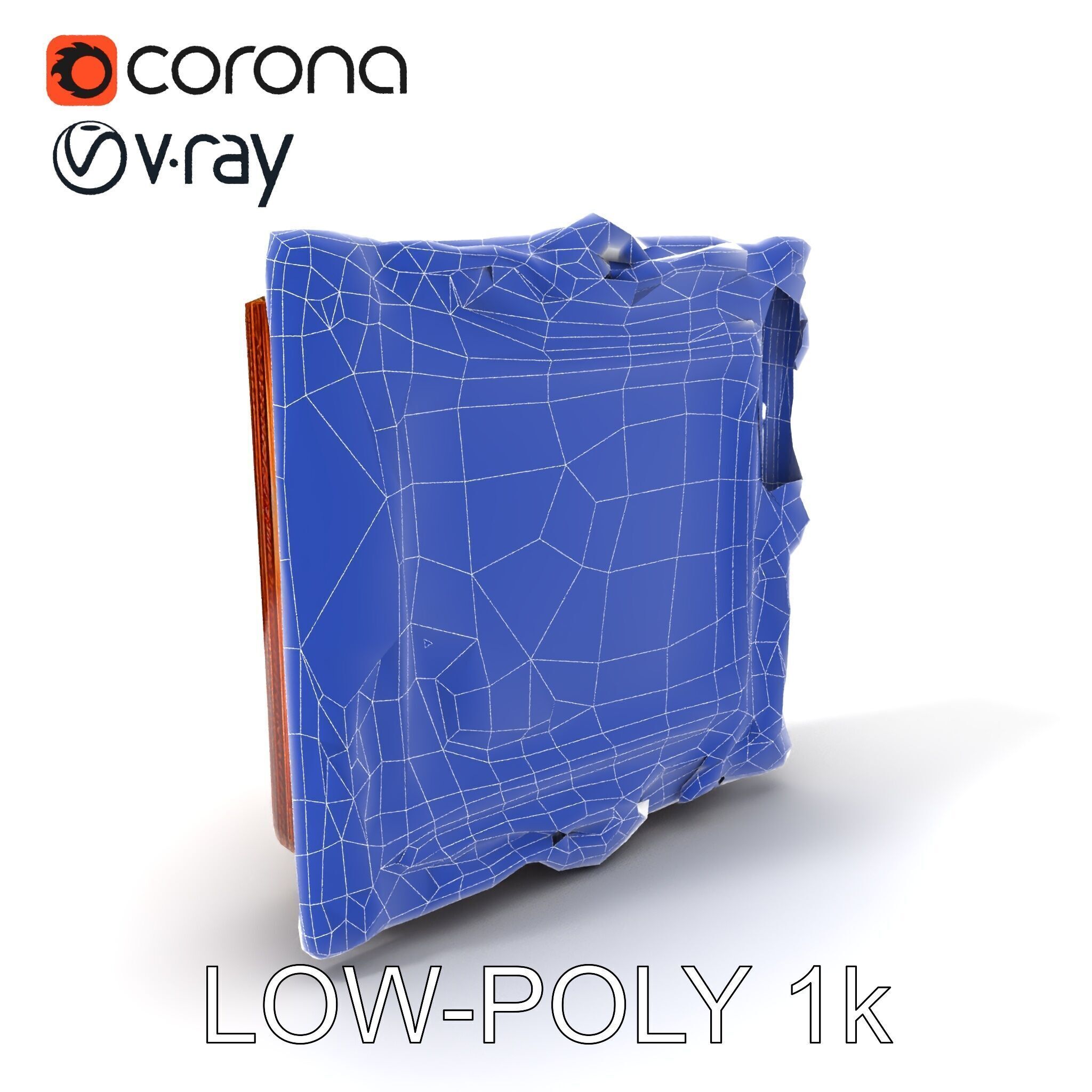 Baroque Ornate Picture Frame Model Pack Low-poly 3D model_18