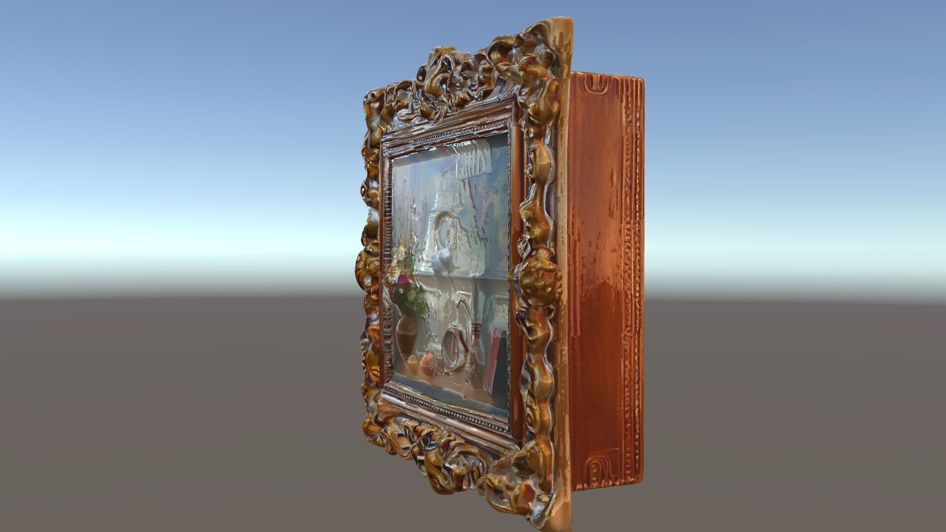 Baroque Ornate Picture Frame Model Pack Low-poly 3D model_5