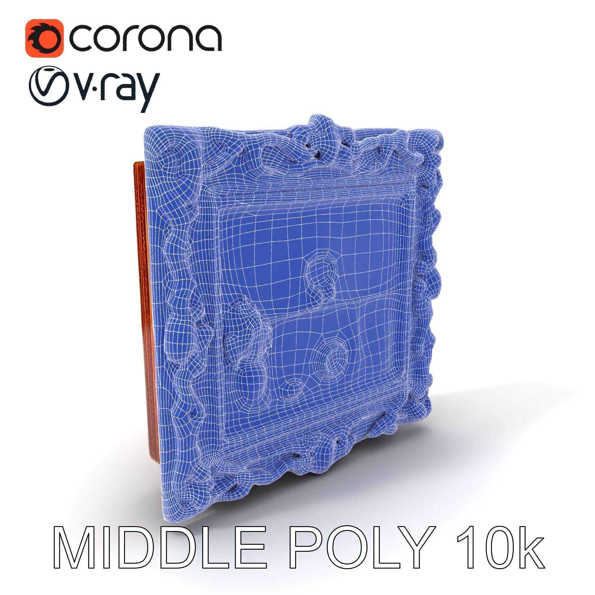 Baroque Ornate Picture Frame Model Pack Low-poly 3D model_24