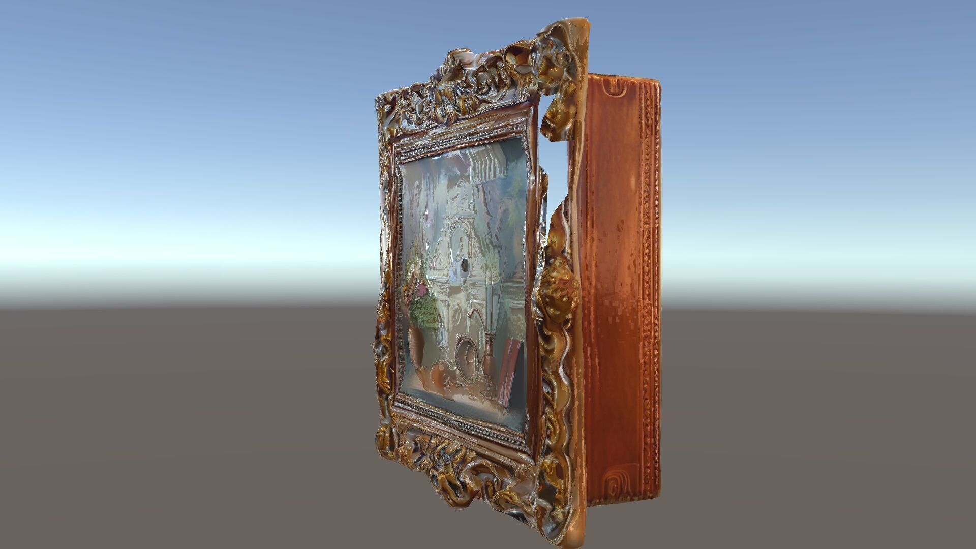 Baroque Ornate Picture Frame Model Pack Low-poly 3D model_10