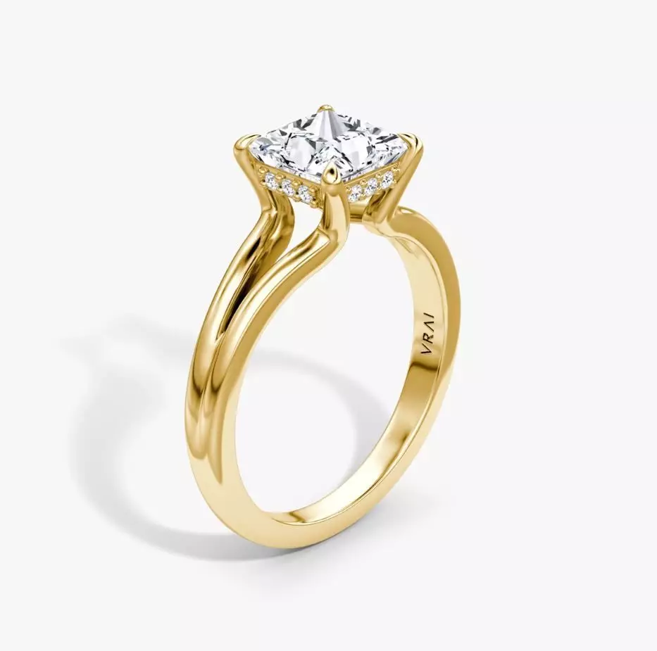 Split Band Engagement Ring 3D print model