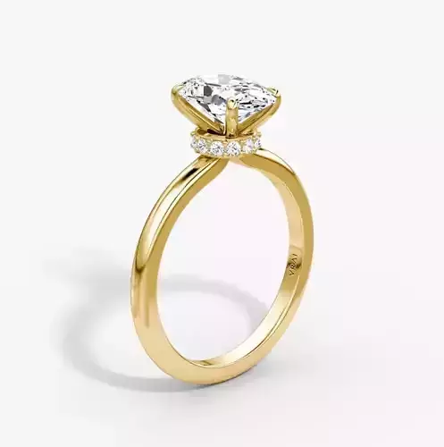 Halo Oval Engagement Ring