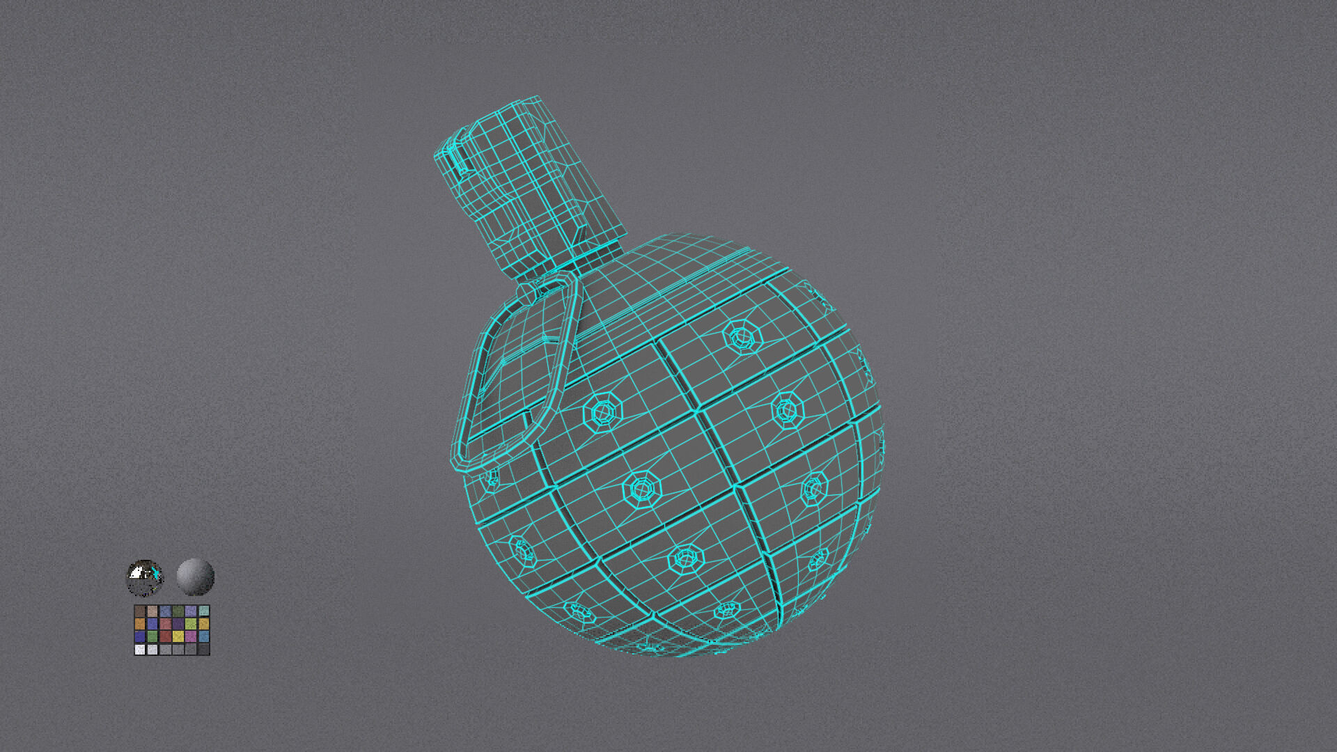 Scifi Grenade Free 3D model_20