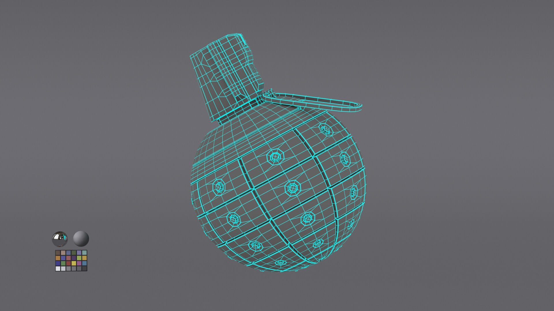 Scifi Grenade Free 3D model_27