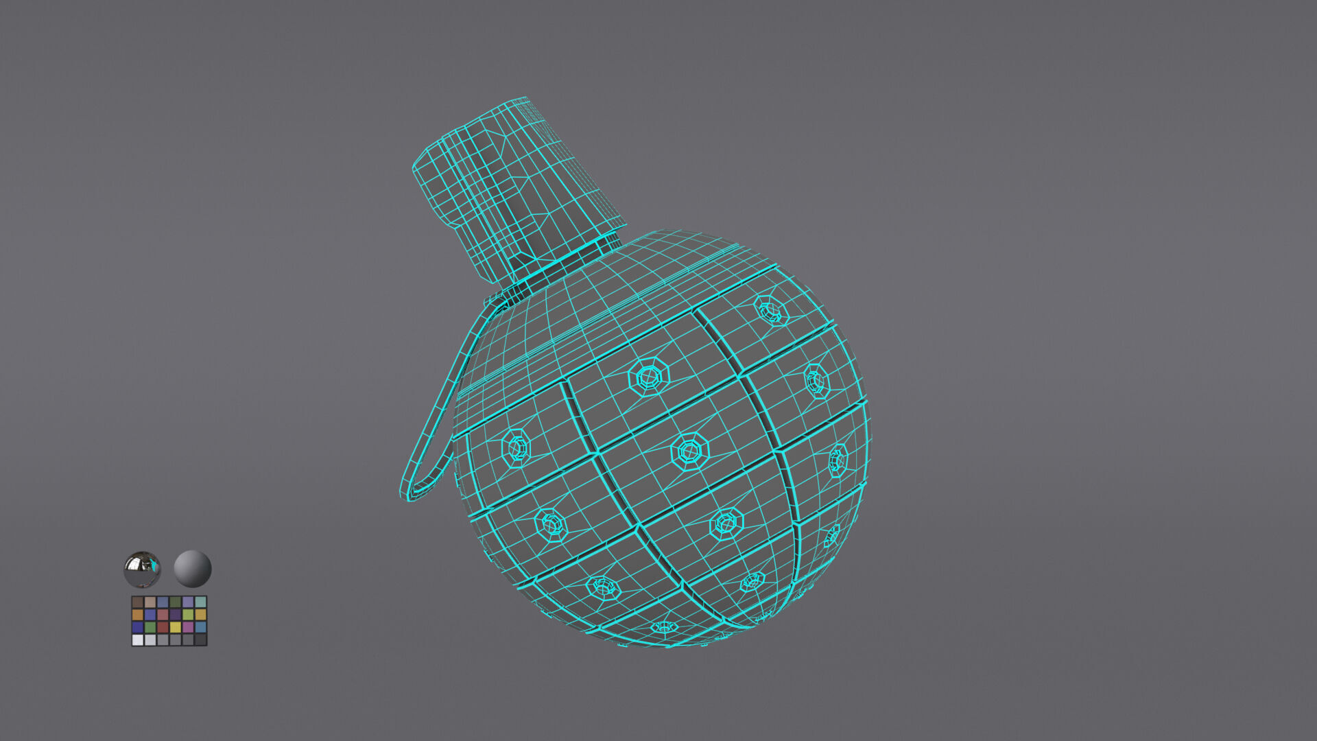Scifi Grenade Free 3D model_22