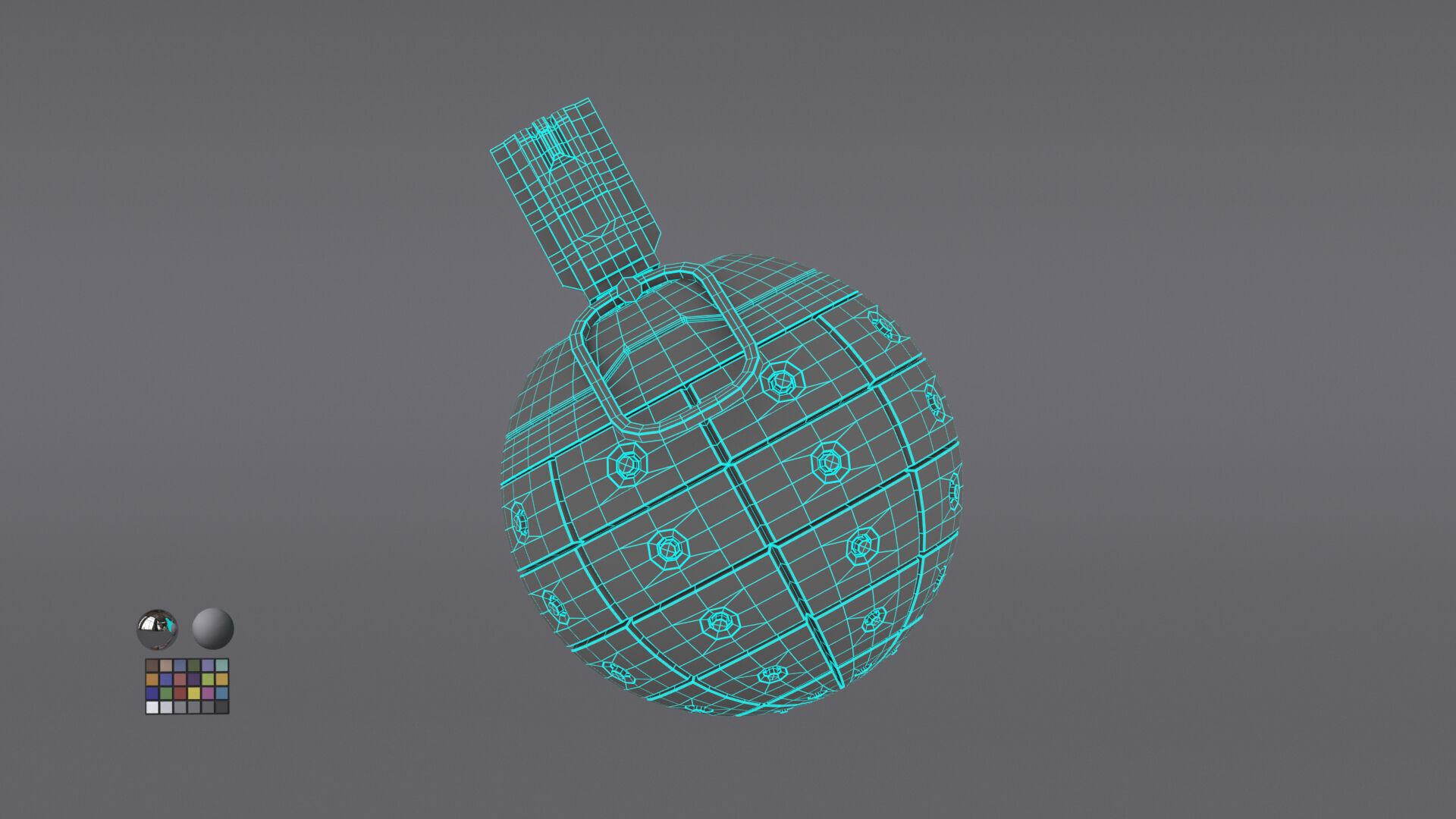 Scifi Grenade Free 3D model_29