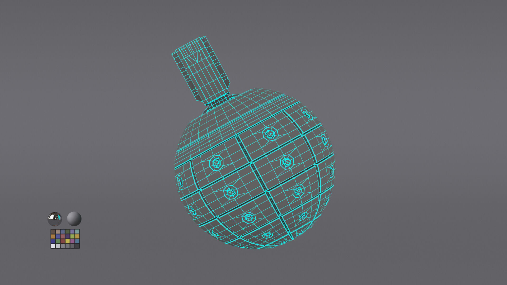 Scifi Grenade Free 3D model_24