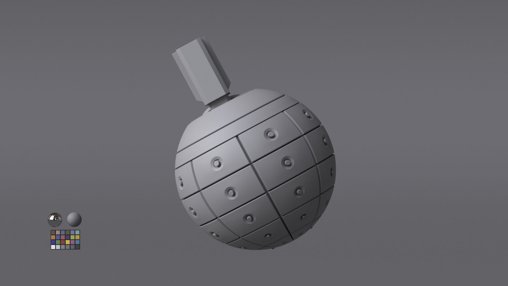 Scifi Grenade Free 3D model_4