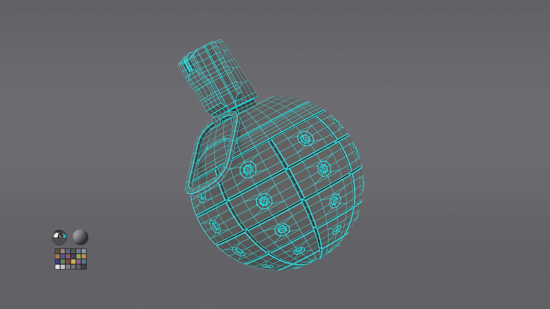 Scifi Grenade Free 3D model_26
