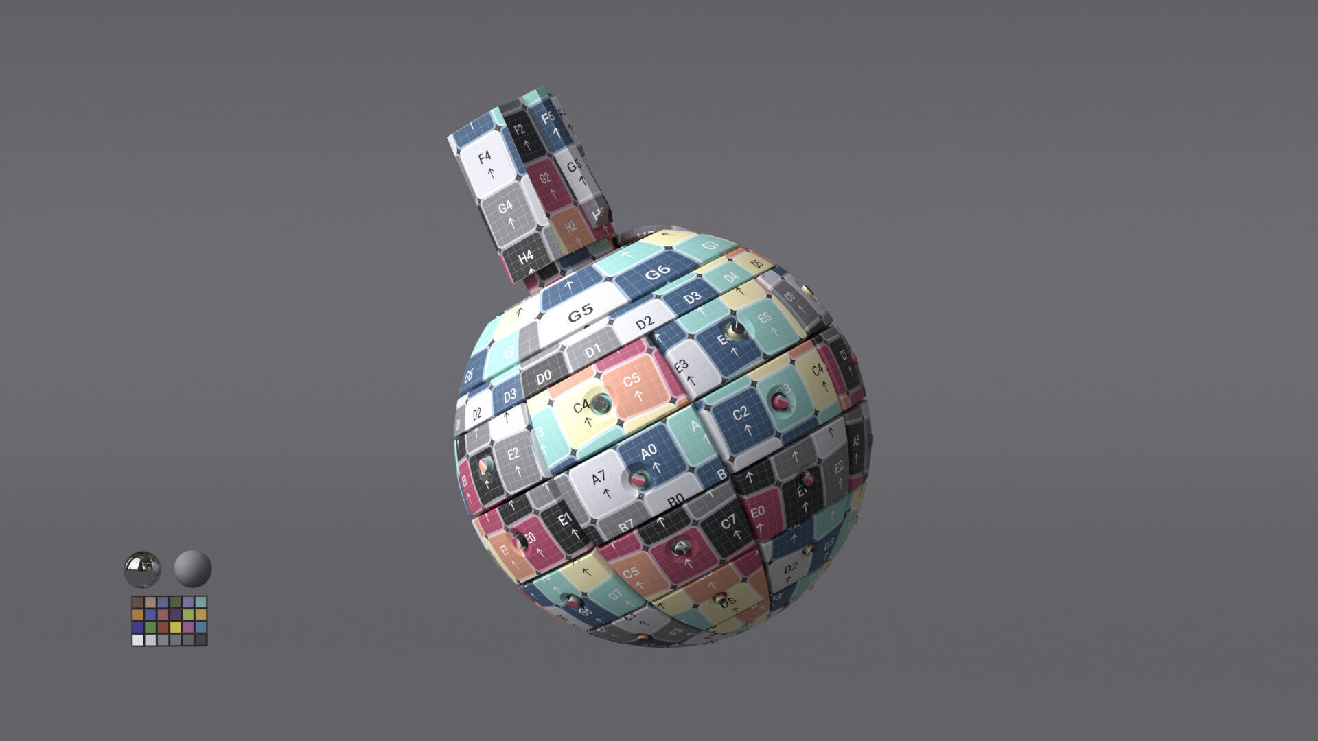 Scifi Grenade Free 3D model_15