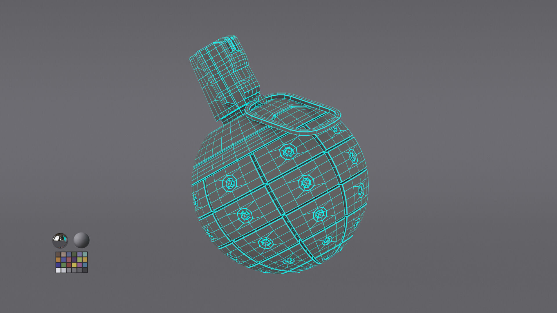 Scifi Grenade Free 3D model_28