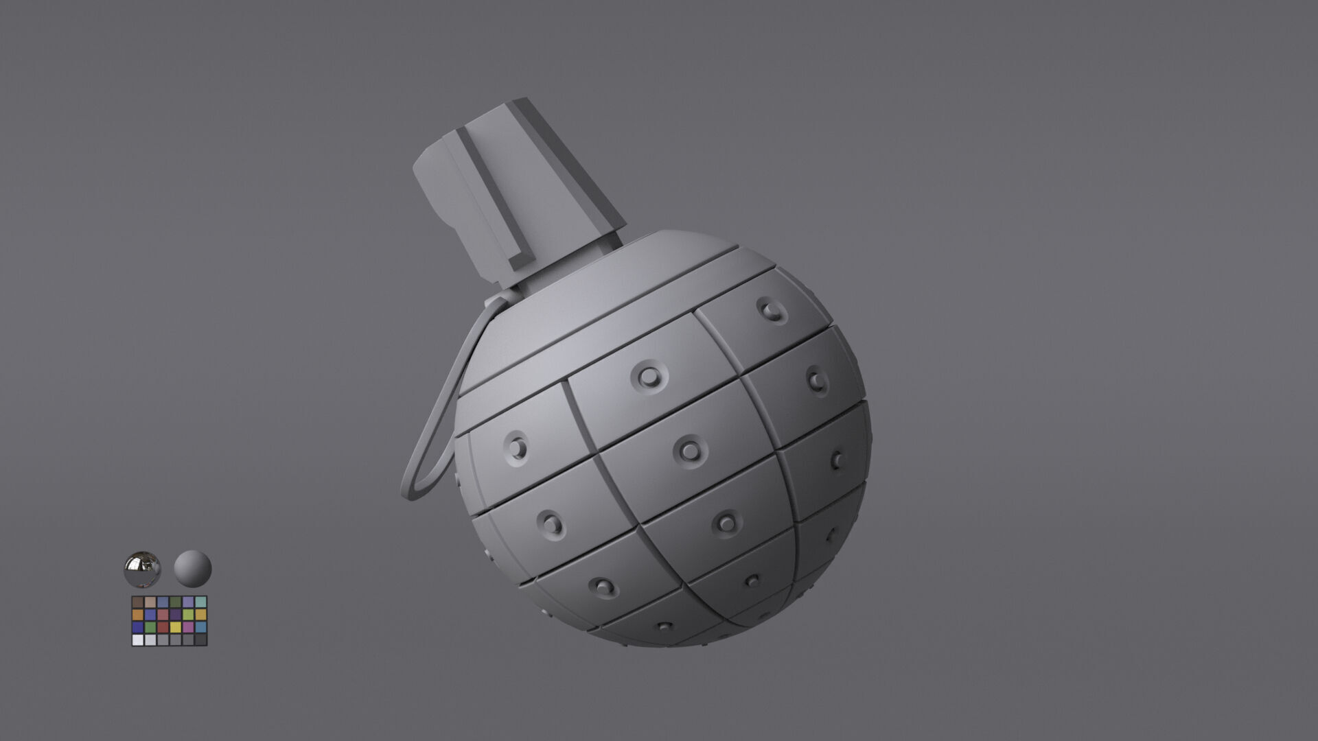 Scifi Grenade Free 3D model_2