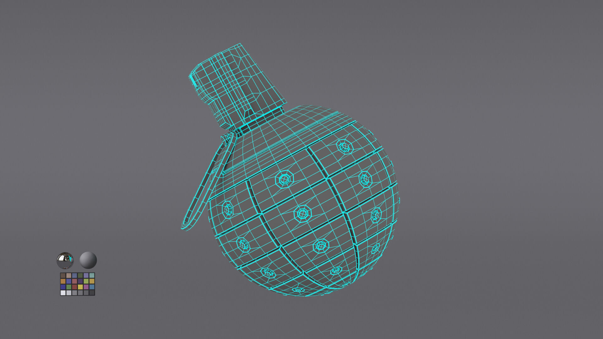 Scifi Grenade Free 3D model_21