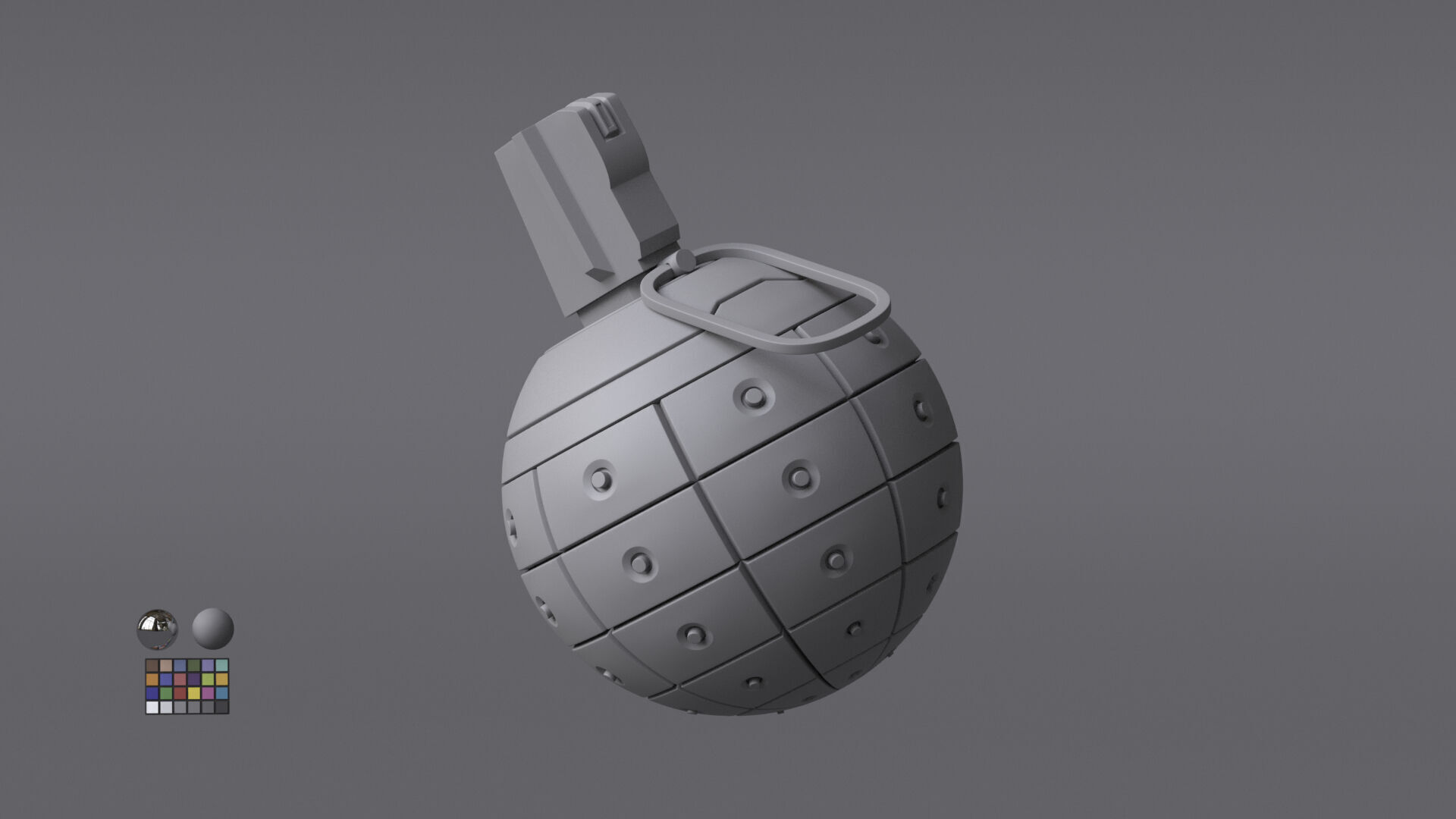 Scifi Grenade Free 3D model_8