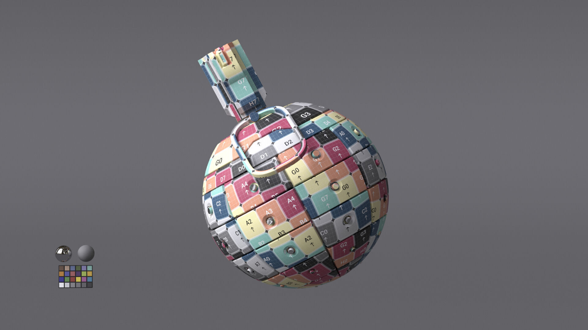 Scifi Grenade Free 3D model_19