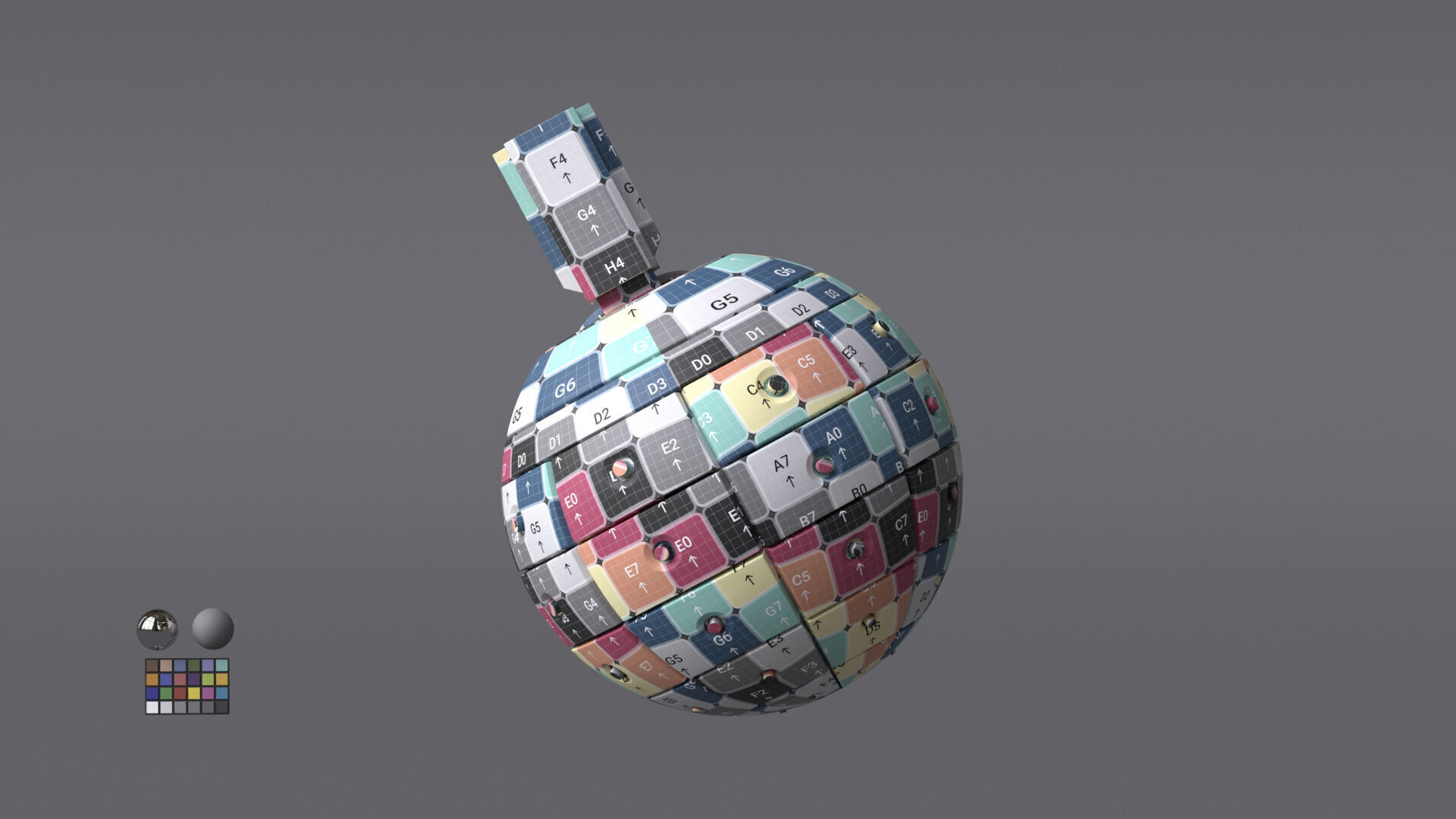 Scifi Grenade Free 3D model_14