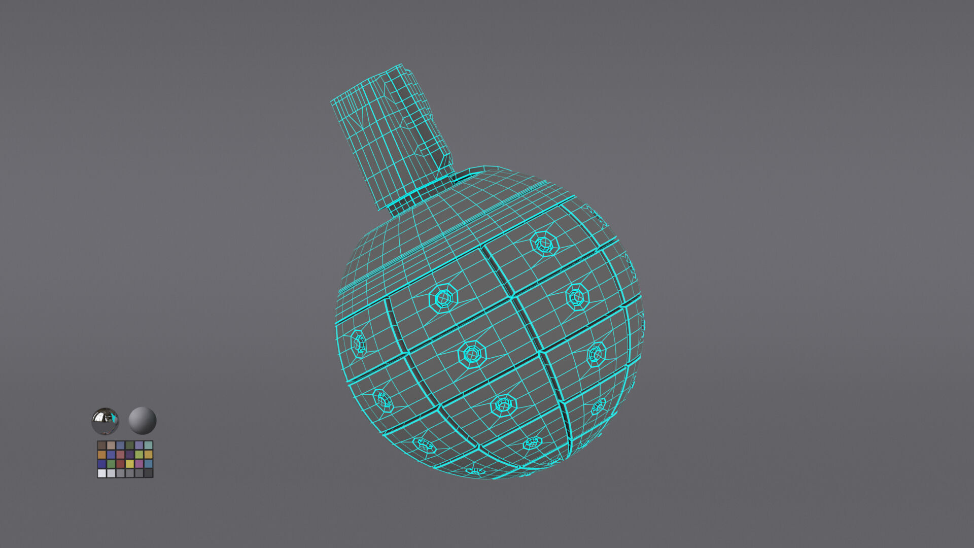 Scifi Grenade Free 3D model_25