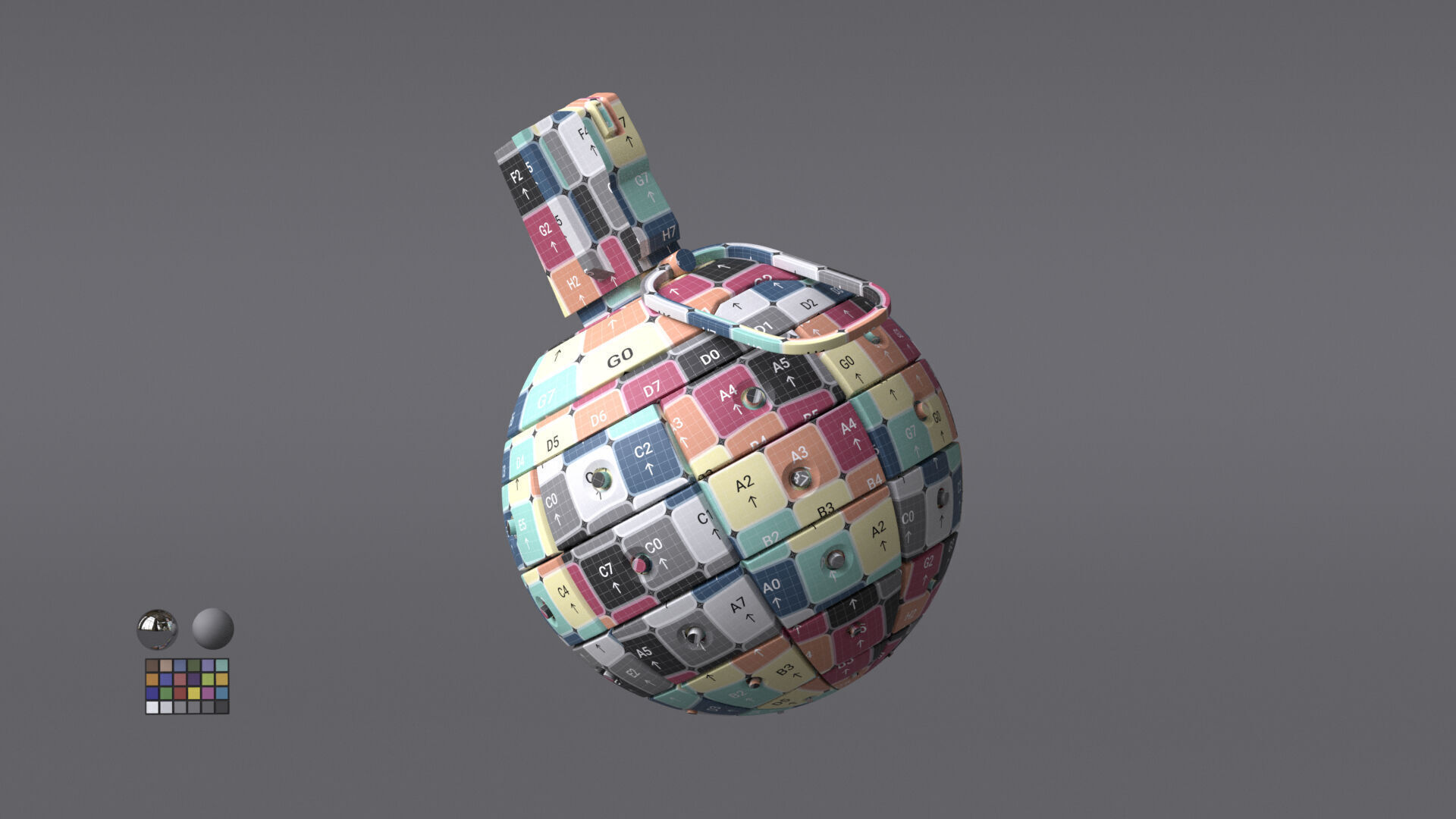 Scifi Grenade Free 3D model_18