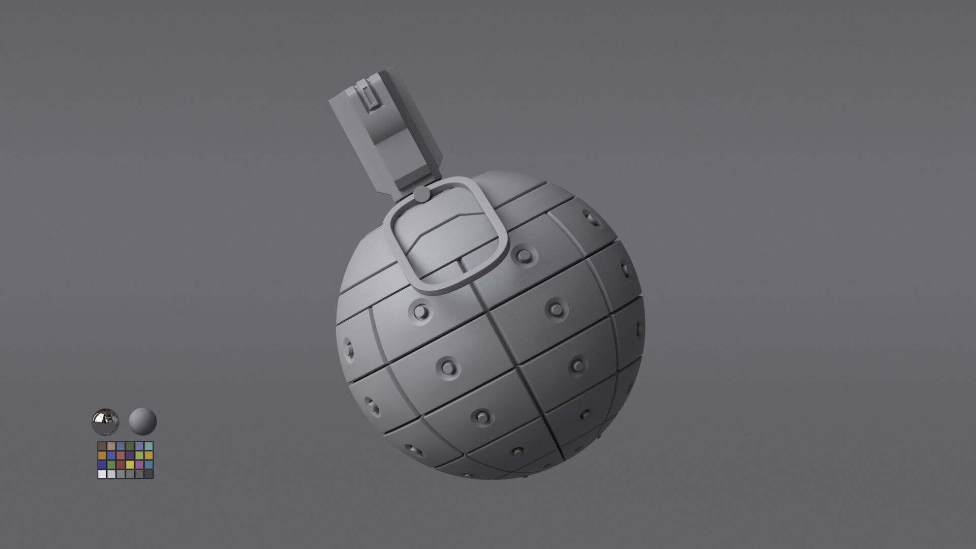 Scifi Grenade Free 3D model_9