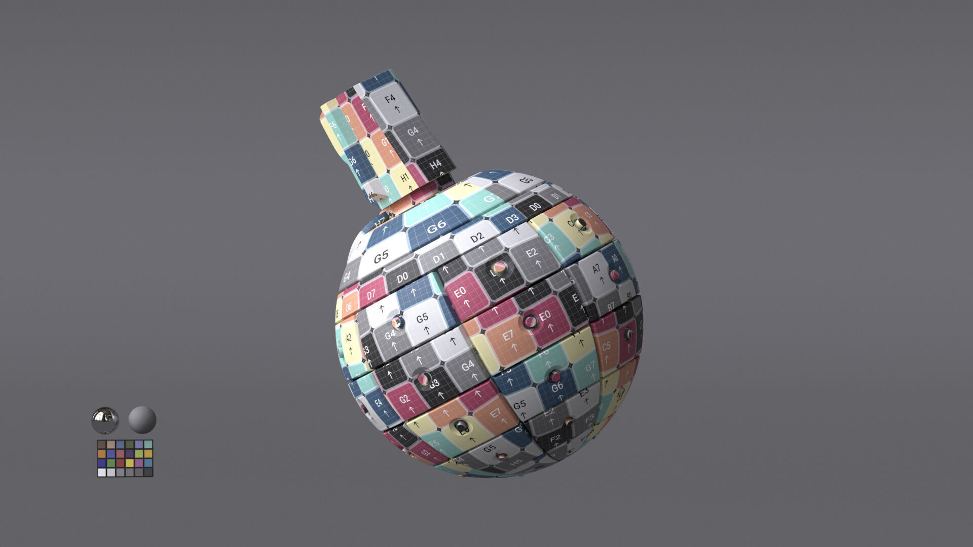 Scifi Grenade Free 3D model_13
